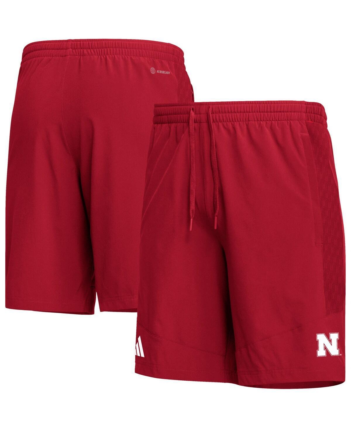 Mens adidas Scarlet Nebraska Huskers AEROREADY Shorts Product Image