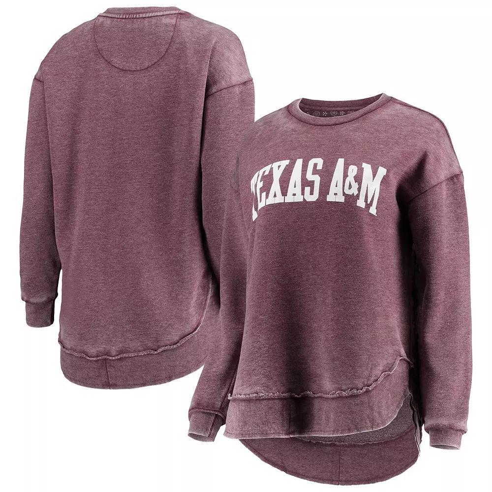 Women's Pressbox Maroon Texas A&M Aggies Vintage Wash Pullover Sweatshirt, Size: 2XL, Red Product Image