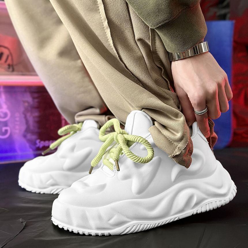 Lace-Up Platform Sneakers Product Image