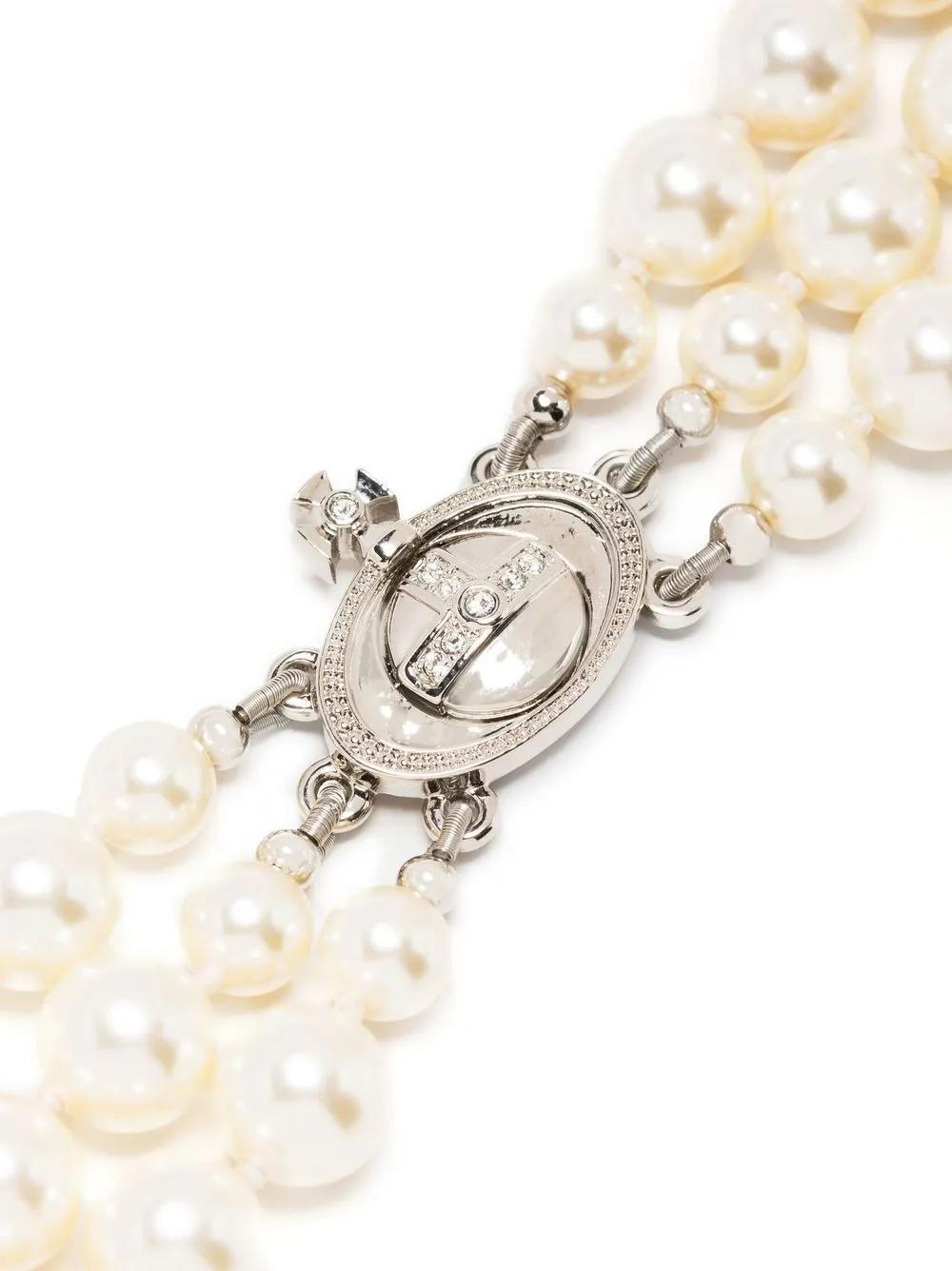 pearl-embellished wraparound necklace Product Image