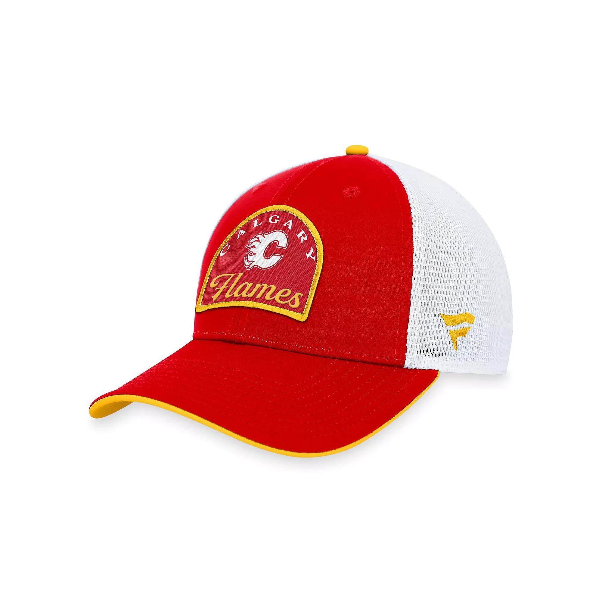 Men's Fanatics Branded Red/White Calgary Flames Fundamental Adjustable Hat, Flm Red Product Image