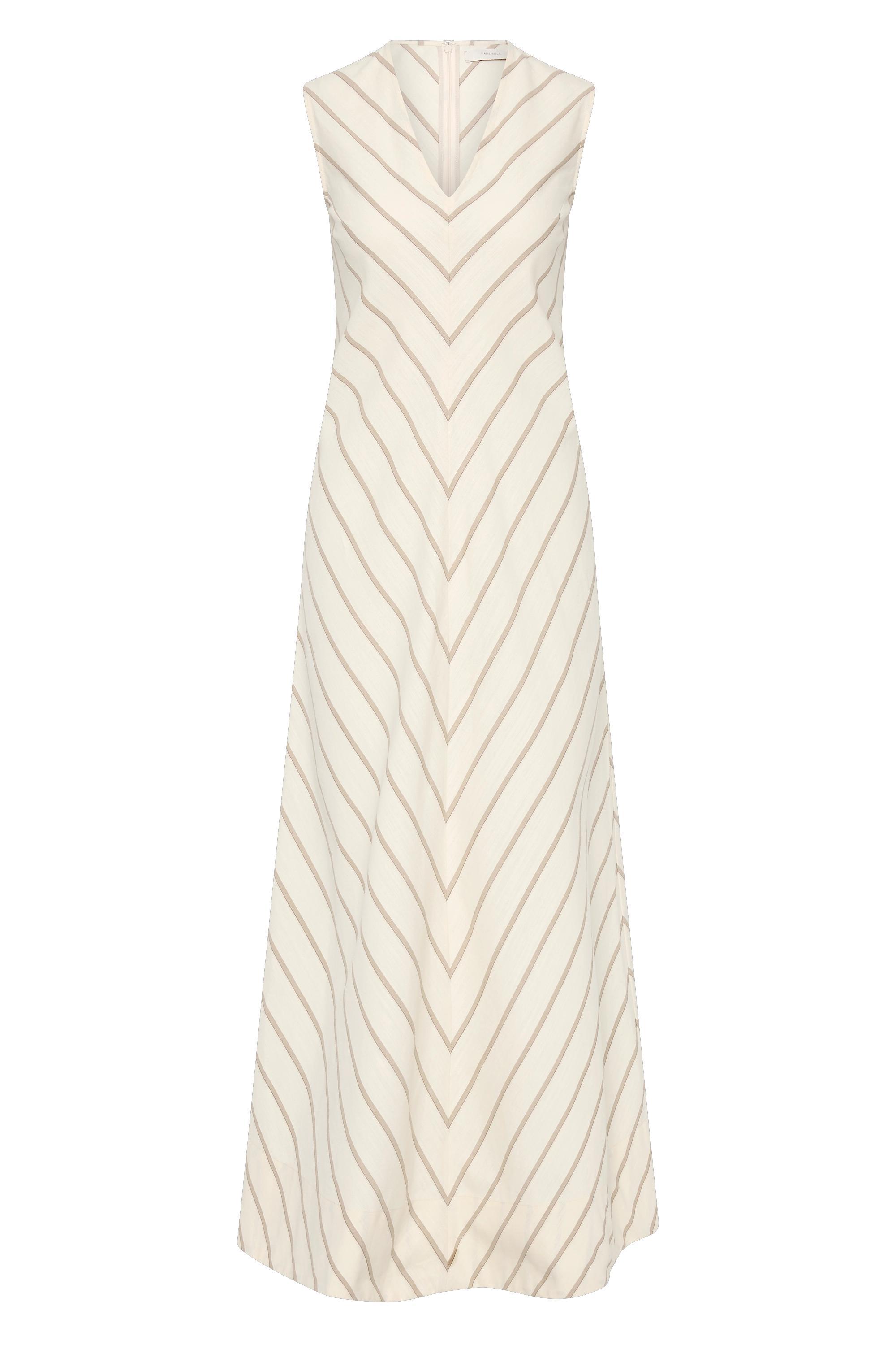 Marteret Stripe Midi Dress Shadow Stripe Butter Product Image