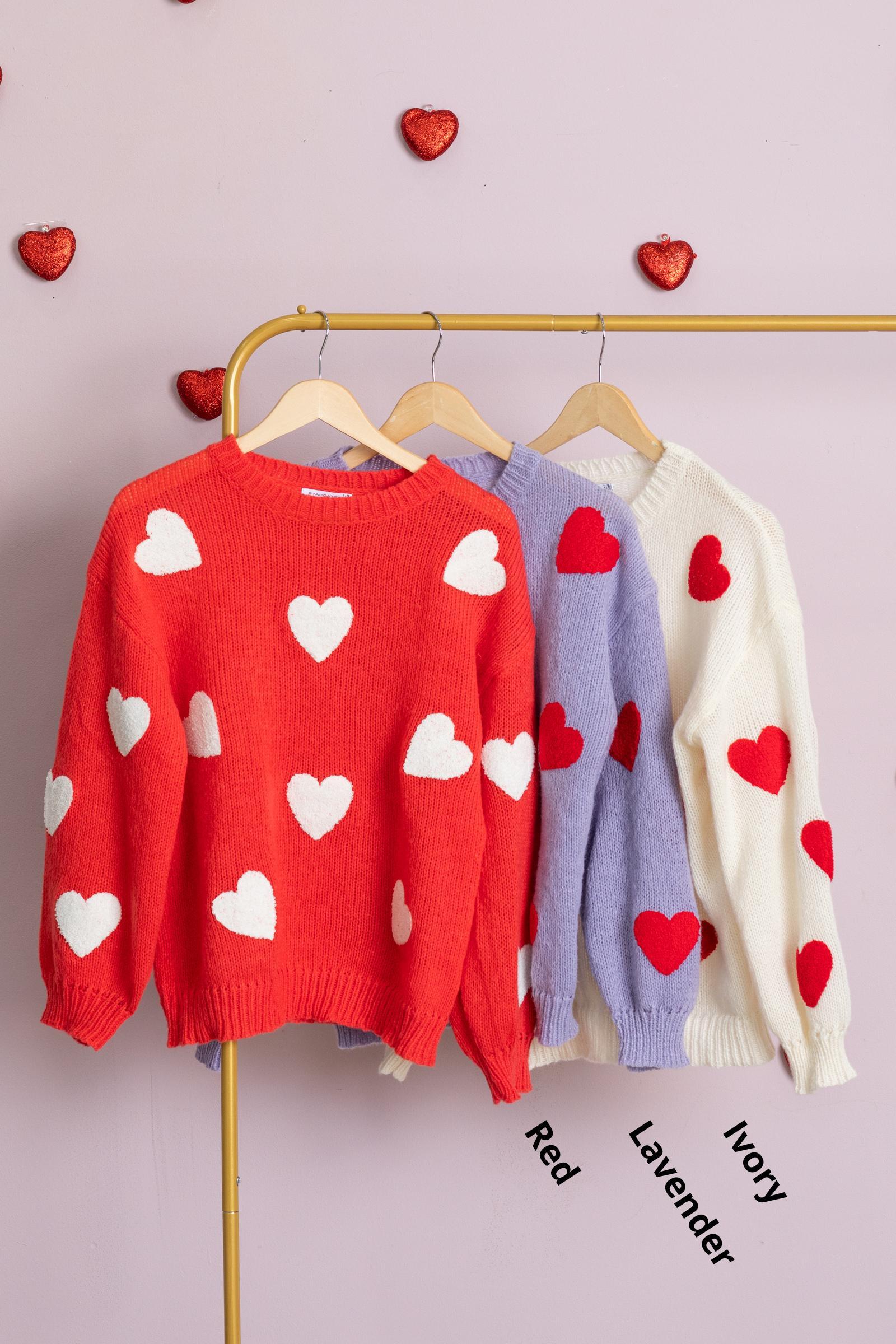 Heart Patch Pattern Sweater Product Image