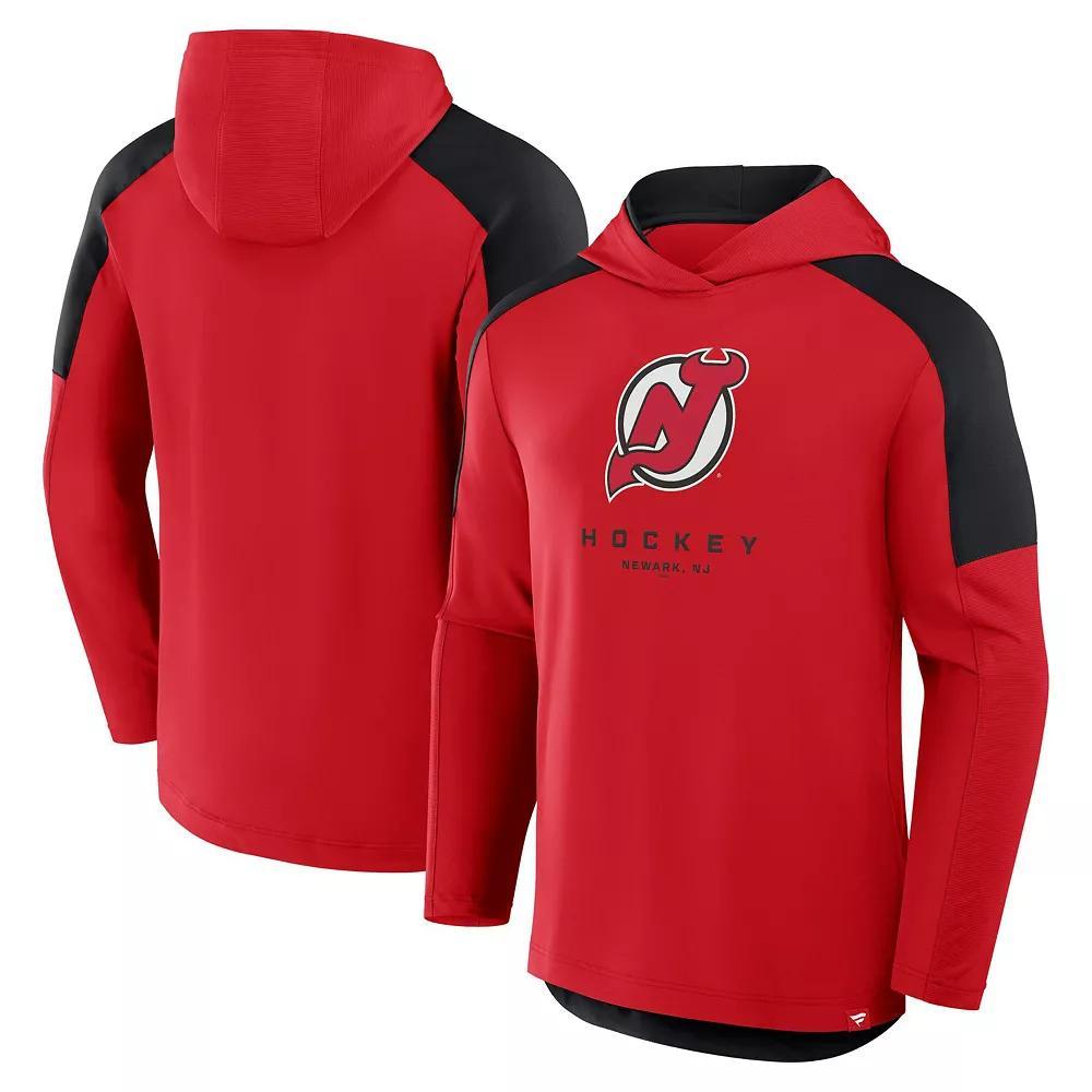 Men's Fanatics Red New Jersey Devils Meta Game Transitional Pullover Hoodie,  Product Image