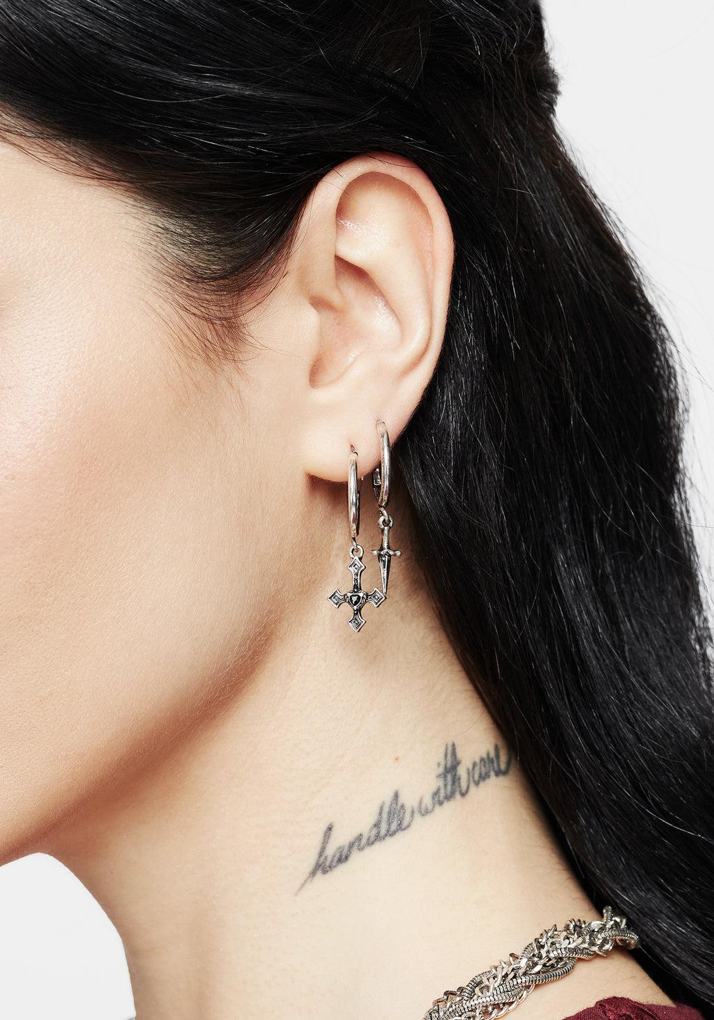 Eilir Twisted Vintage Charm Hoops Set Product Image