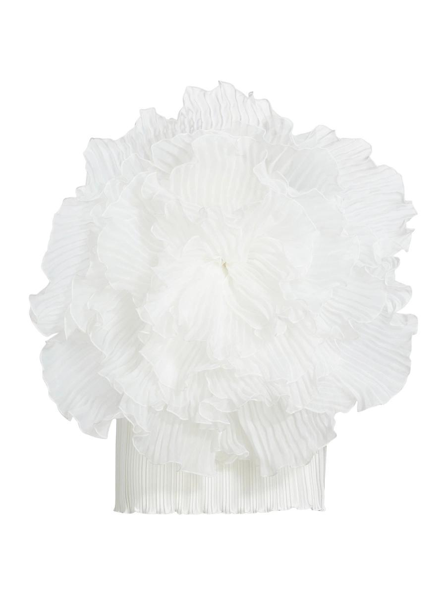 Womens Fleur Pleated Puff Minidress Product Image