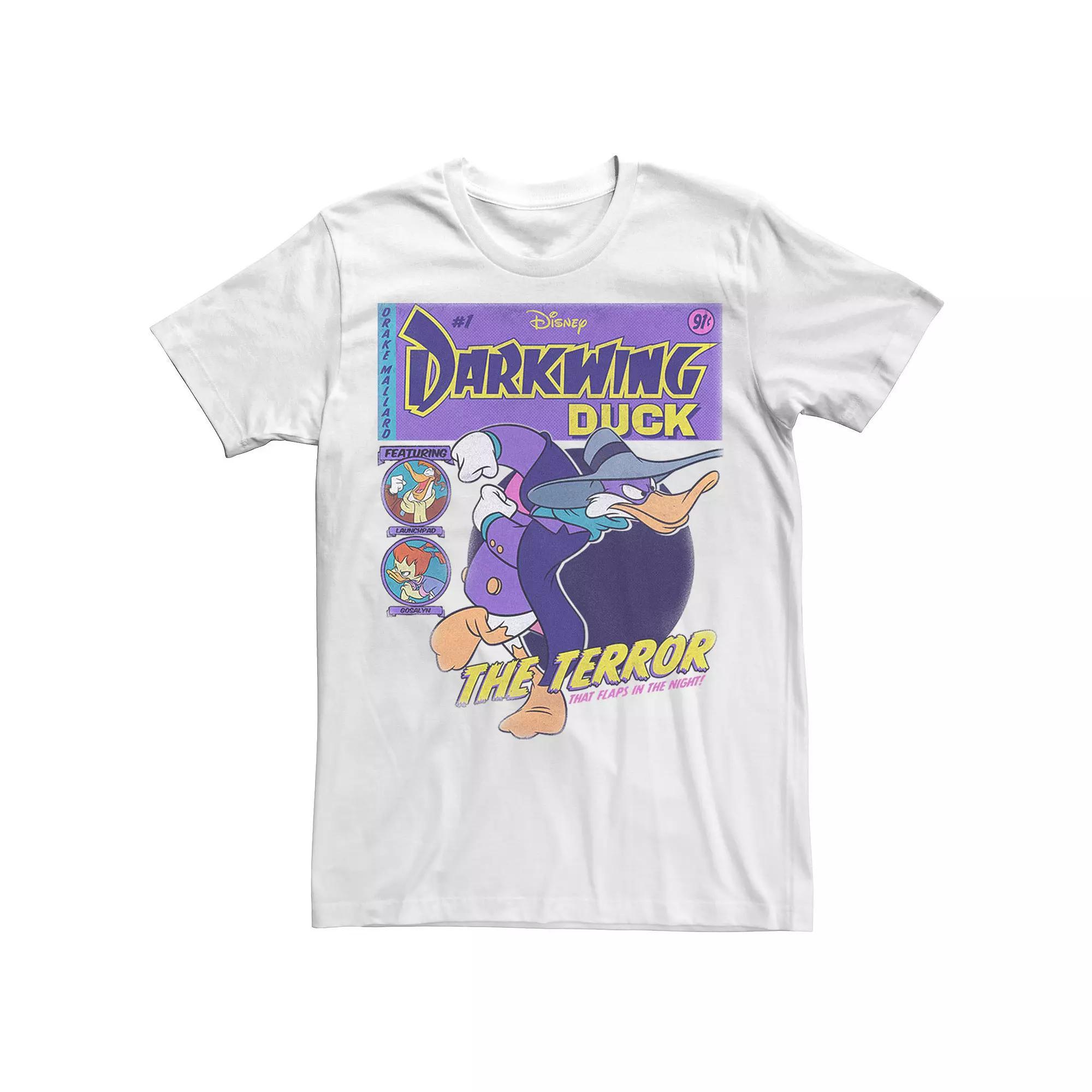 Disney's Darkwing Duck Men's Comic Cover Tee, Size: XXL, Black Product Image