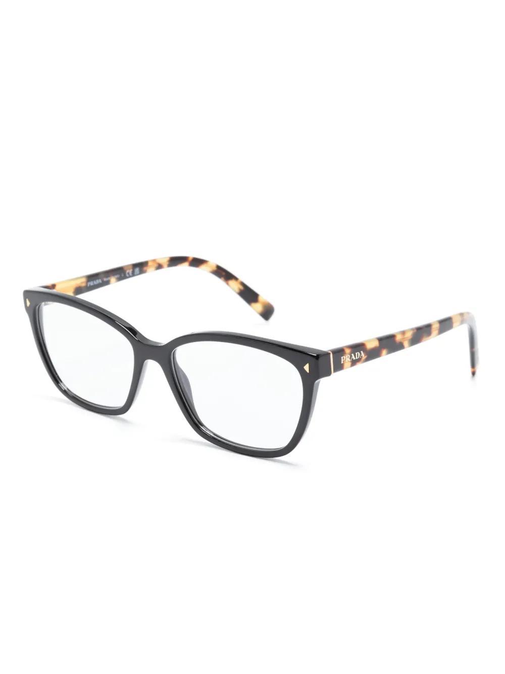 PRADA Eckige Brille In Schildpattoptik In Black Product Image