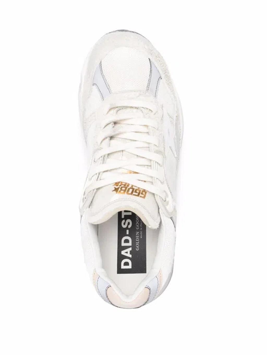 GOLDEN GOOSE Panelled Leather Trainers In White Product Image