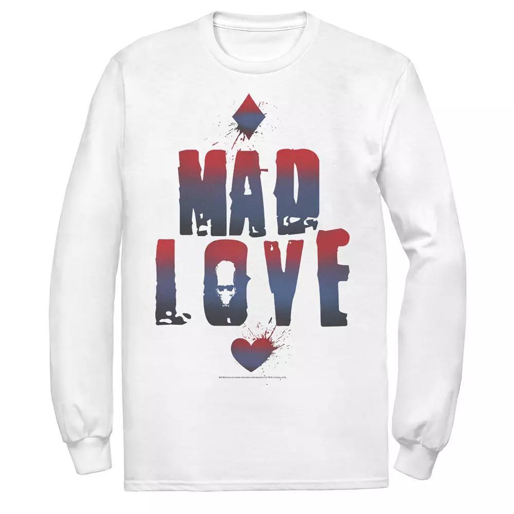 Mens DC Comics Batman Harley Quinn And Joker Mad Love Text Tee, Men's,  Product Image