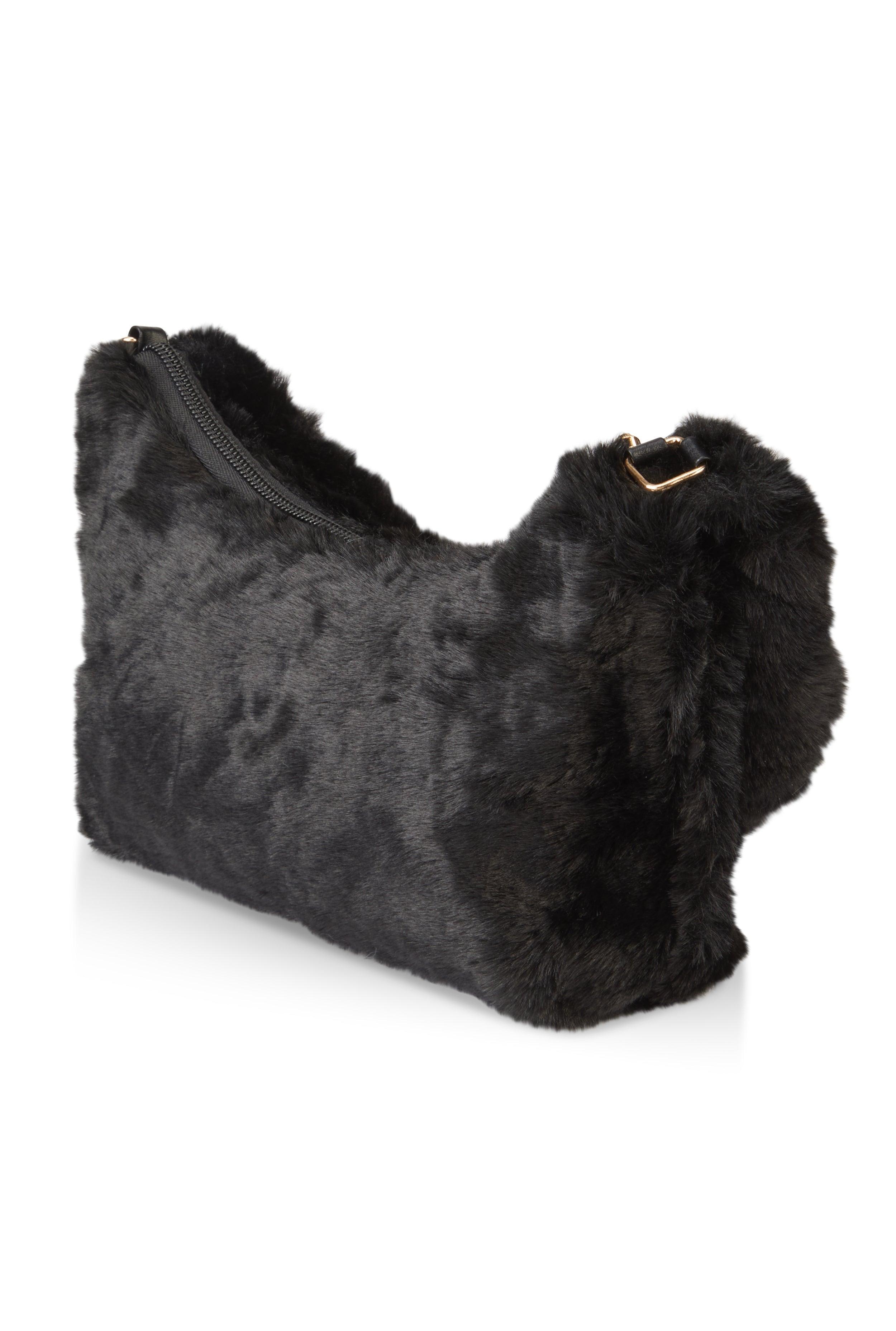 Womens Faux Fur Shoulder Bag Product Image