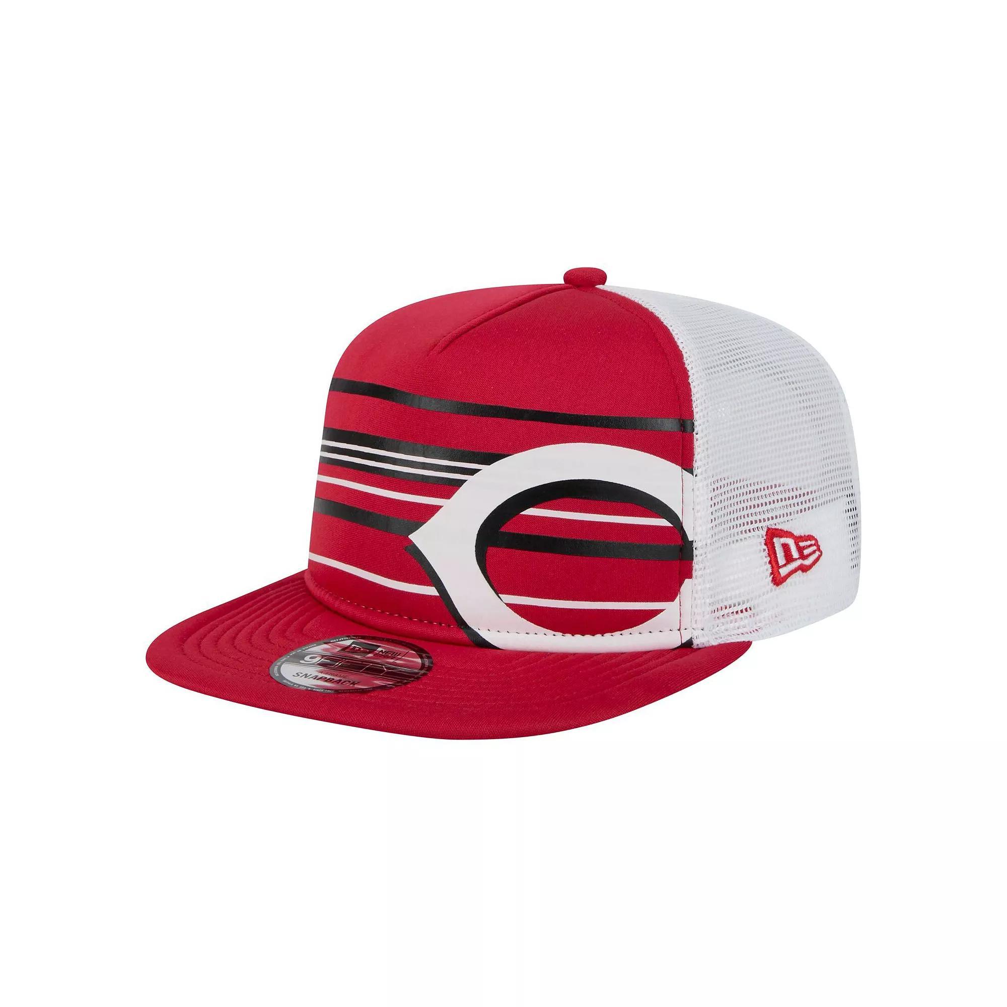 Men's New Era  Red Cincinnati Reds 9FIFTY A-Frame Trucker Snapback Hat, Red Red Product Image