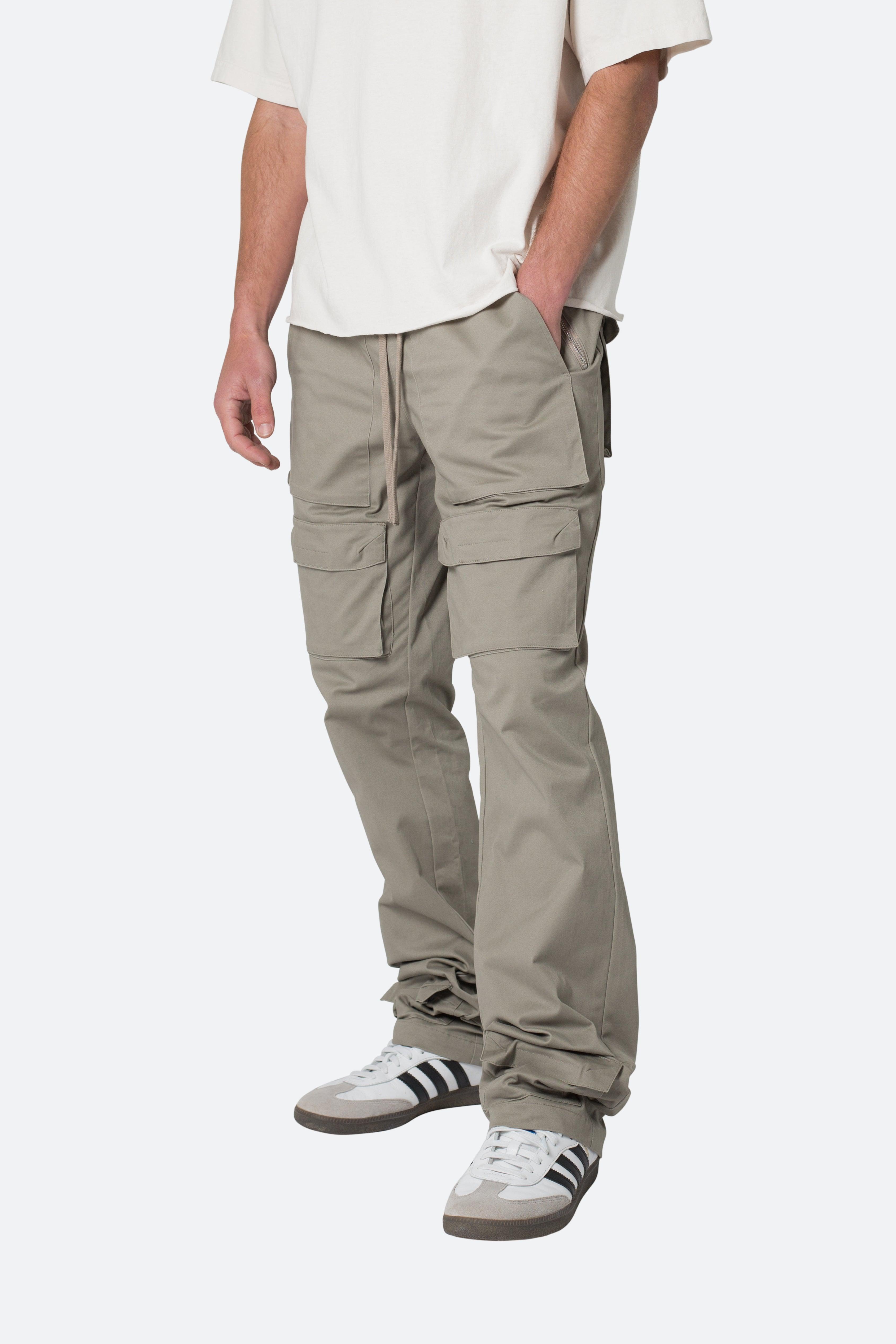 Drawstring Cargo Pants - Grey Product Image