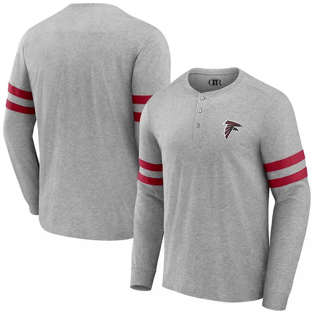 Men's NFL x Darius Rucker Collection by Fanatics Heather Gray New Orleans Saints Henley Long Sleeve T-Shirt,  Product Image