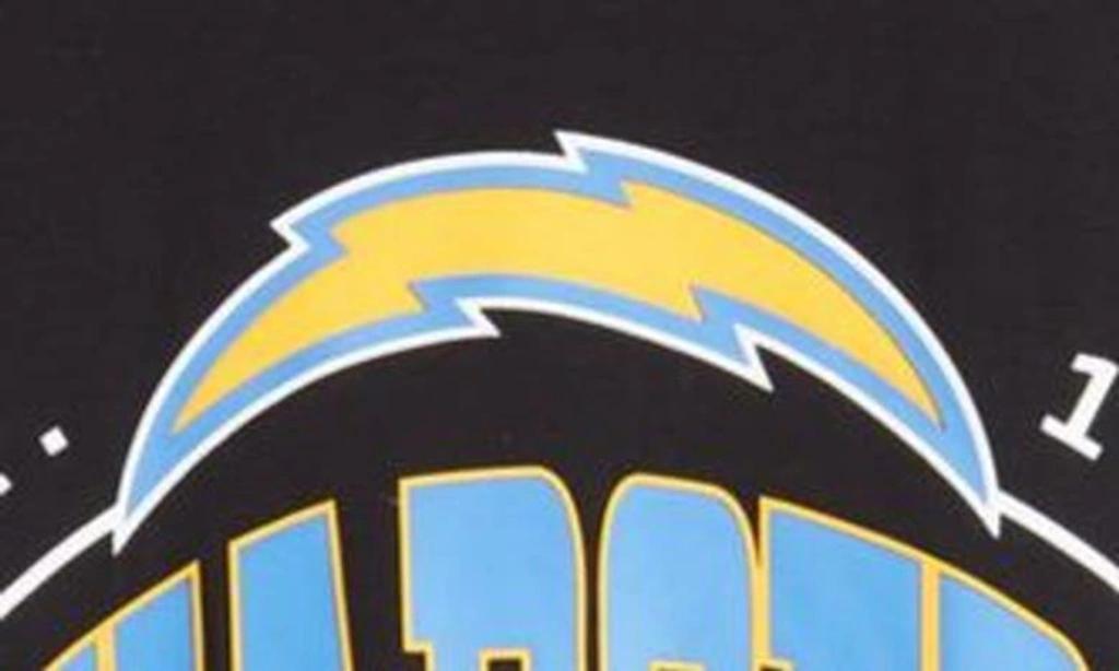 HUGO BOSS Boss X Nfl Stretch-cotton T-shirt With Collaborative Branding In Chargers Black Product Image