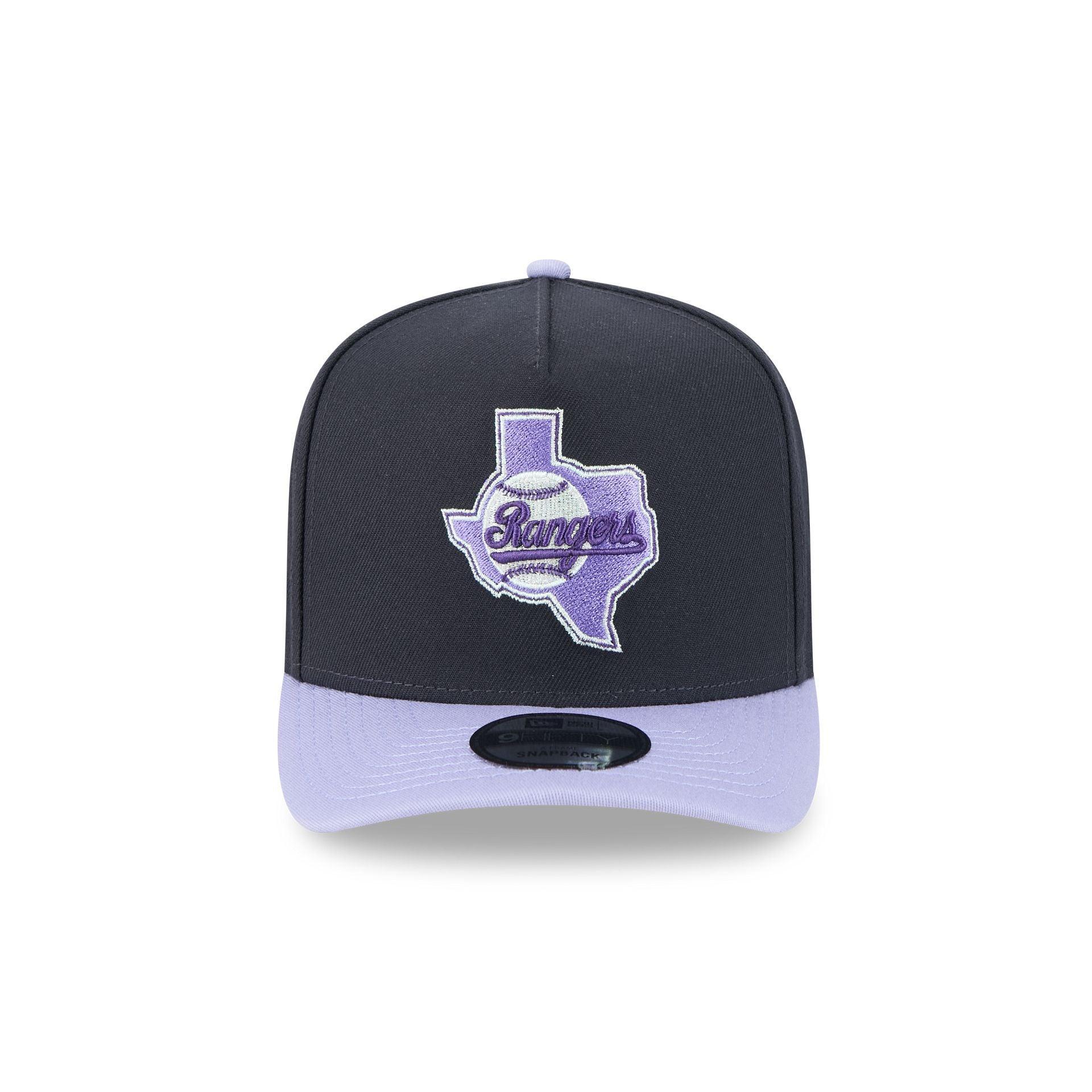 Texas Rangers Navy Lavender 9FIFTY A-Frame Snapback Hat Male Product Image