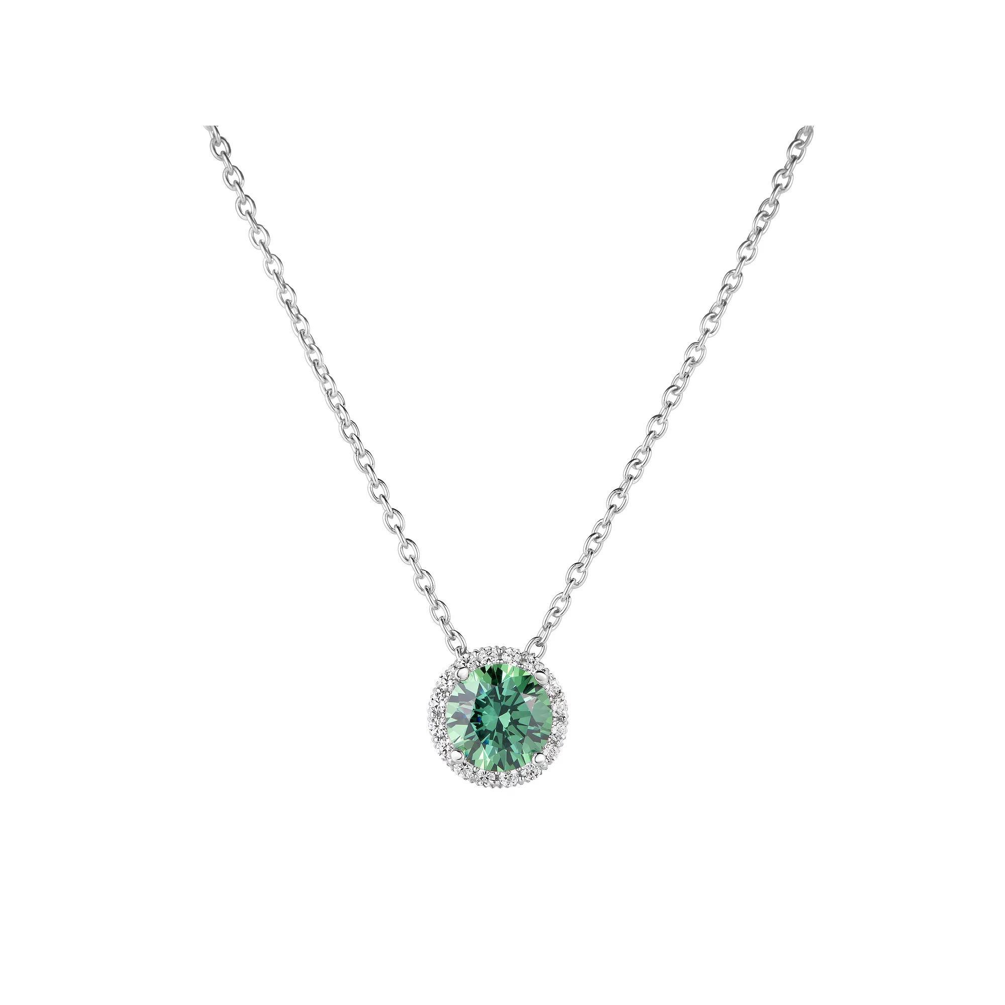 Oro Leoni Sterling Silver Cubic Zirconia Pendant Necklace, Women's,  Product Image