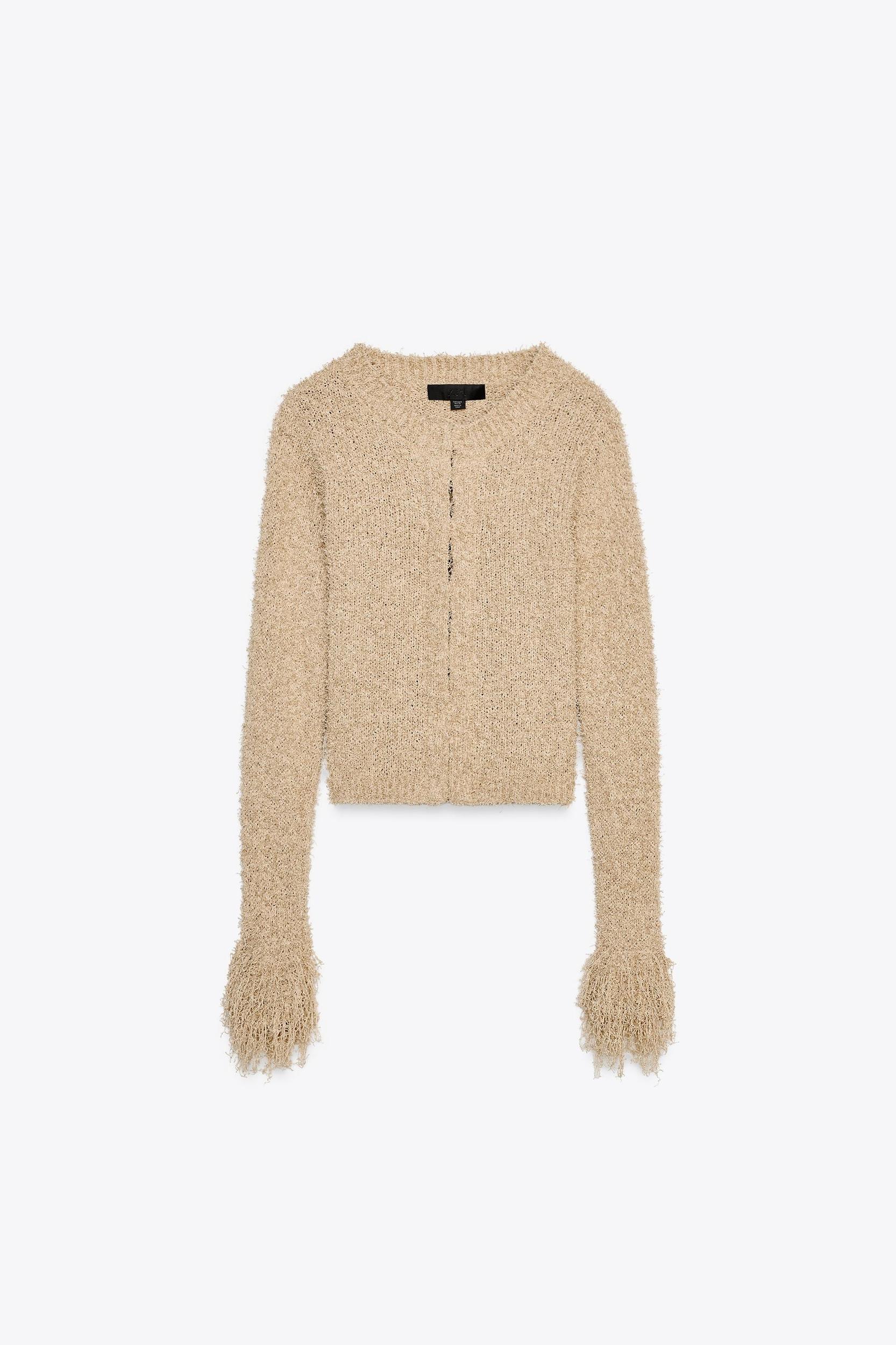 FRINGED KNIT JACKET Product Image