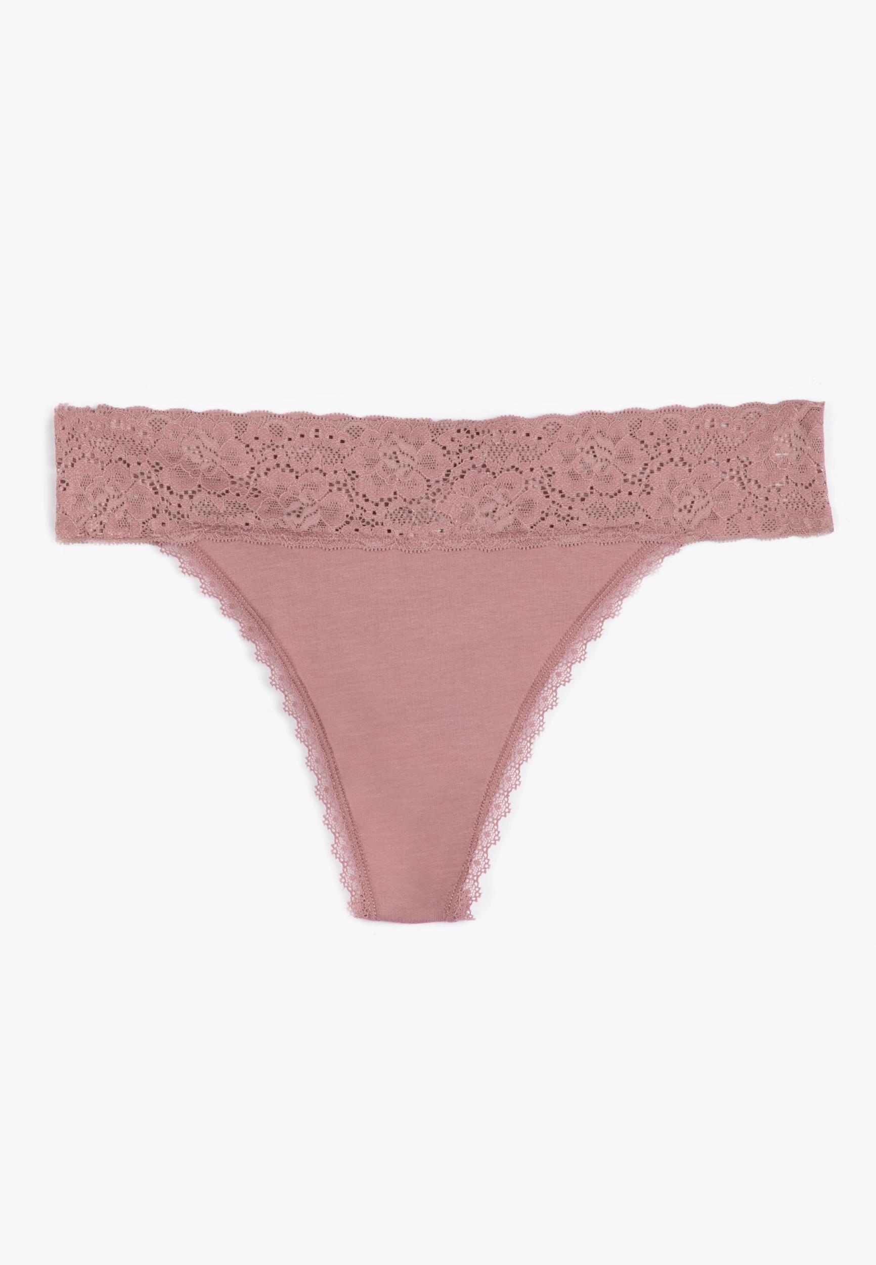 Maurices Womens Simply Comfy Cotton Thong Panty Pink Size X Small Product Image