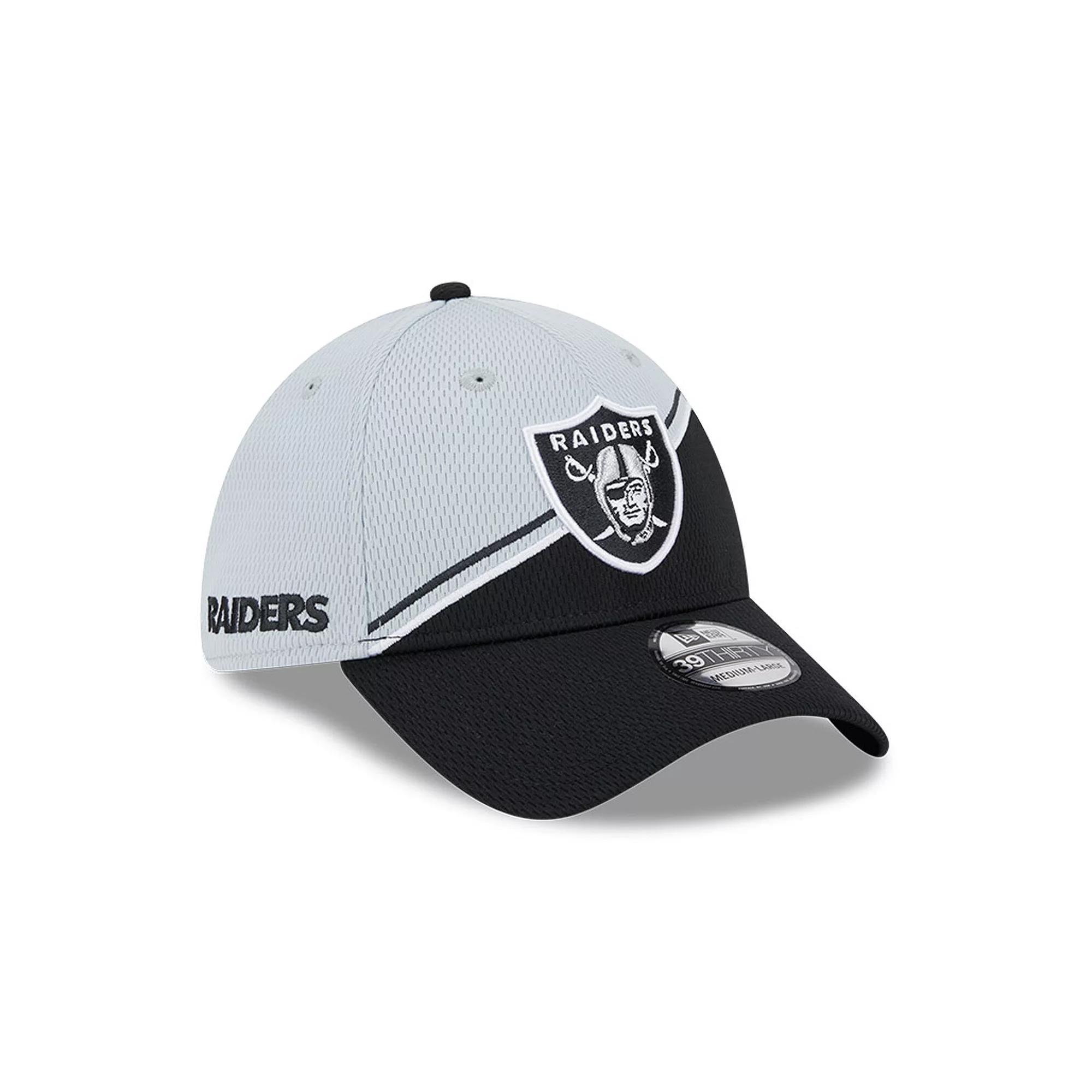 Men's New Era  Gray/Black Las Vegas Raiders 2023 Sideline 39THIRTY Flex Hat, Size: Large/XL, Lvr Grey Product Image