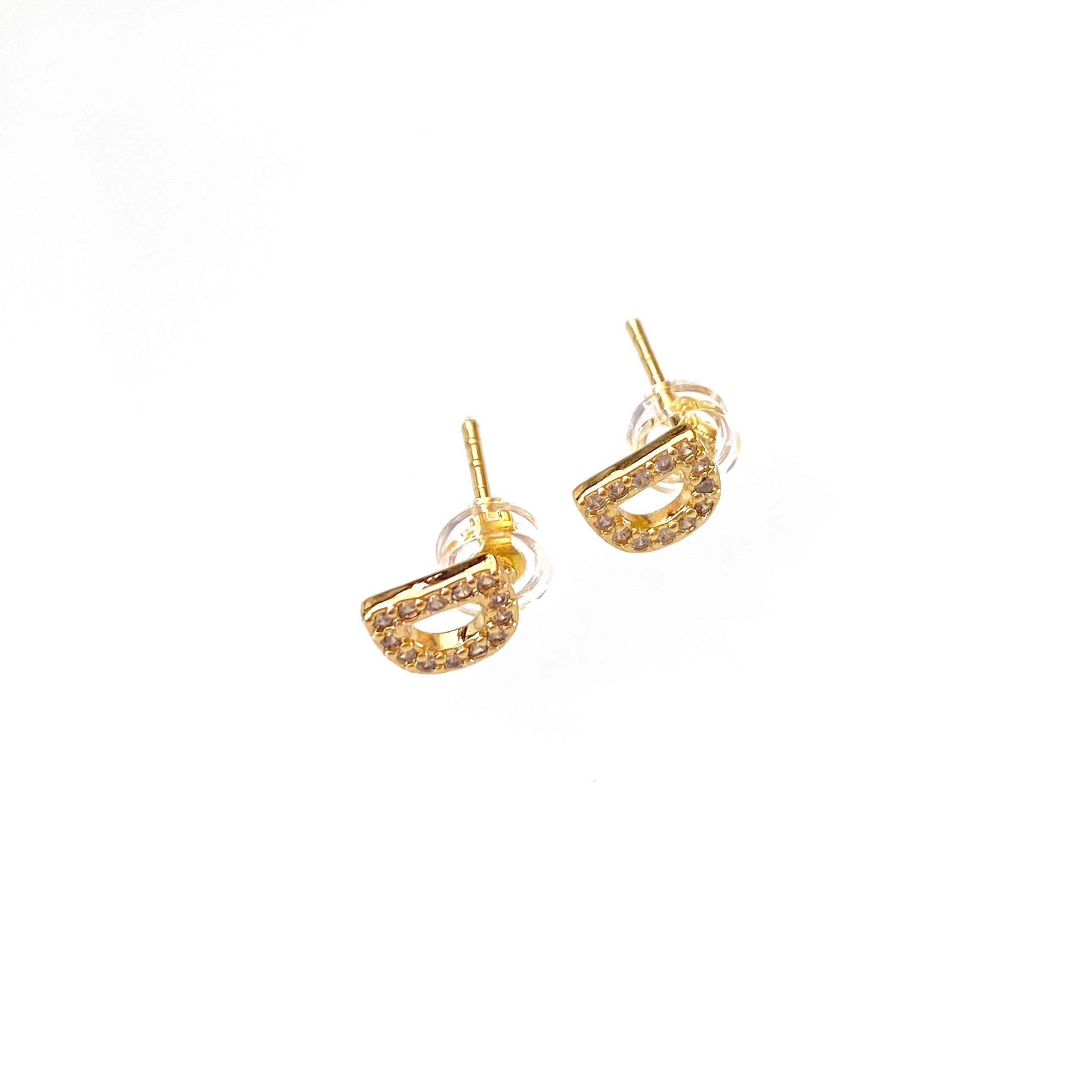 Gold Initial Studs Product Image