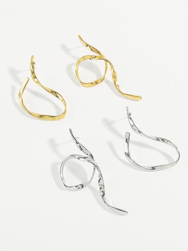 Normcore Geometric Solid Color Drop Earrings Product Image