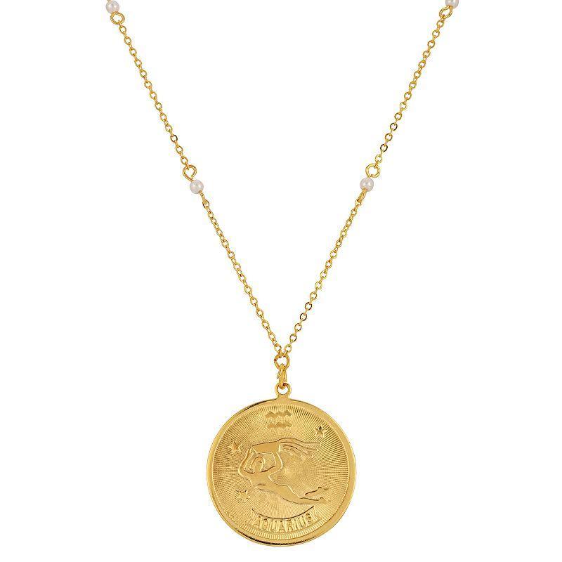 1928 Gold-tone Sagittarius Pendant Necklace, Womens, January Product Image