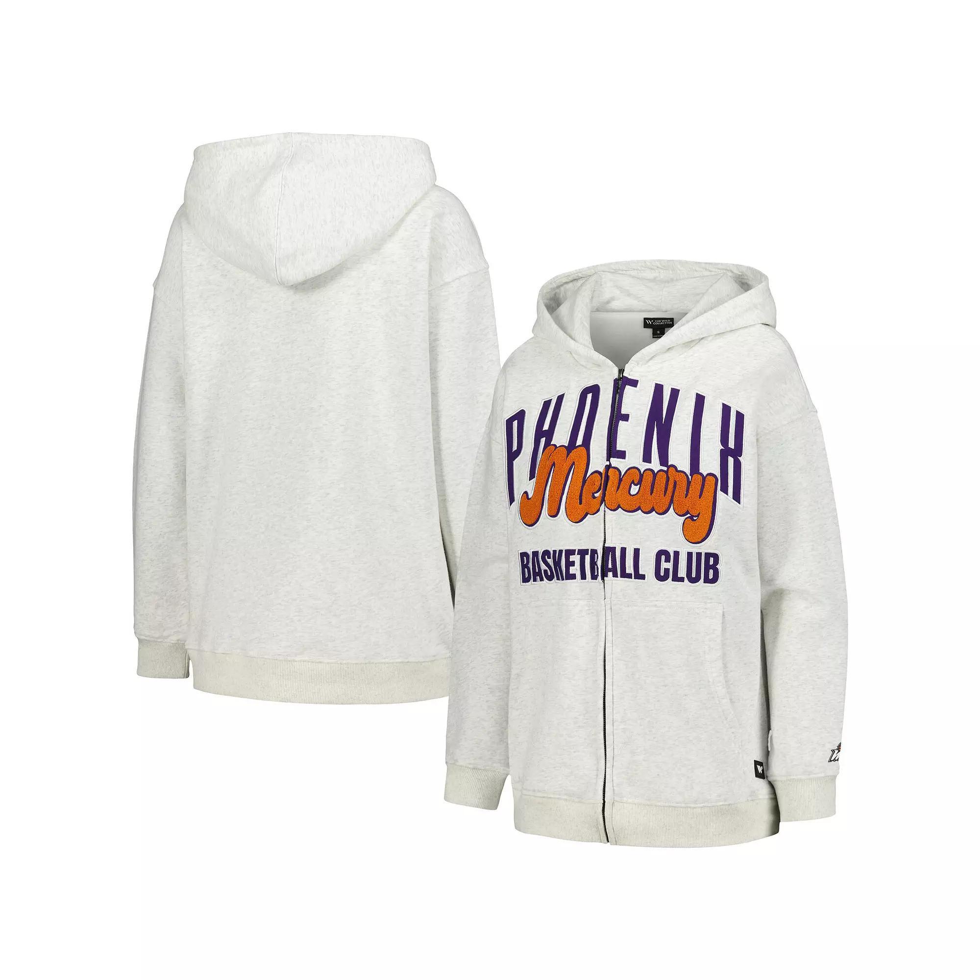 Women's The Wild Collective Heather Gray Phoenix Mercury Washed Full-Zip Hoodie,  Product Image