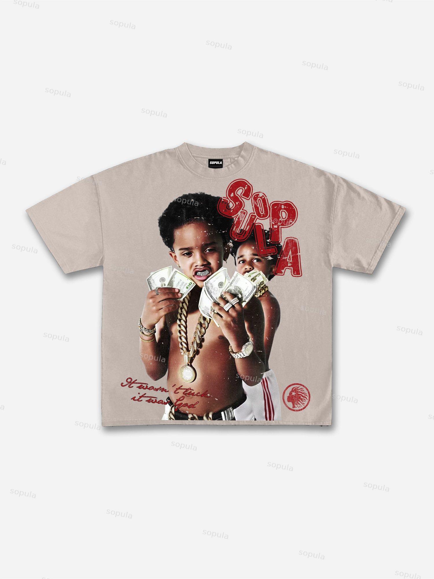 Money Makers Graphics Fly Rich Printed Casual T-Shirt Product Image