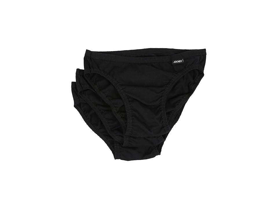 Men's Jockey® 3-pack Elance Bikini Briefs, Size: Large, Black Product Image