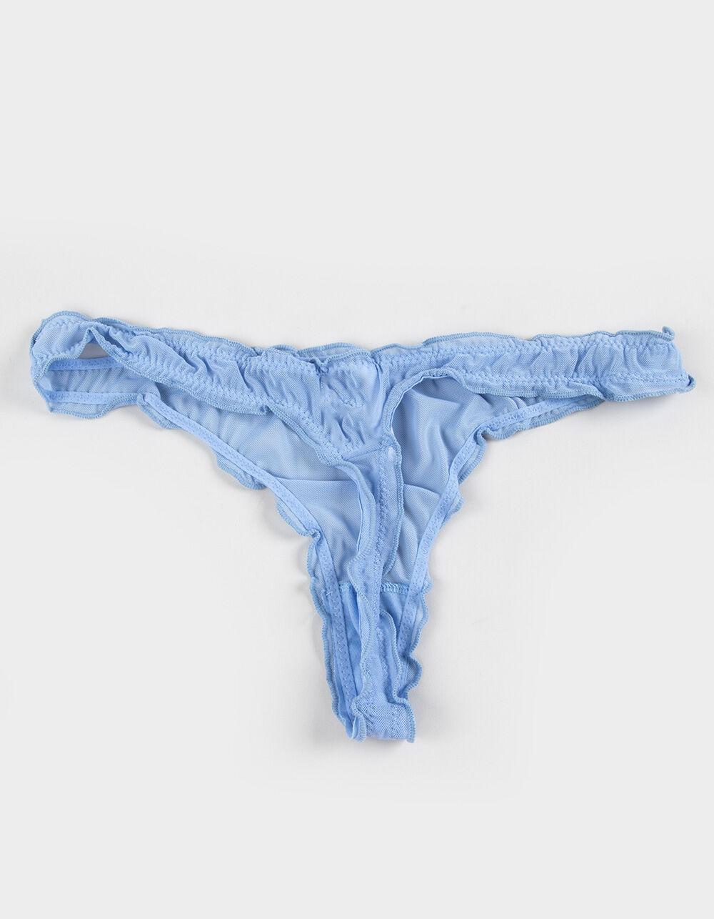 FULL TILT Lettuce Edge Mesh Thong Product Image