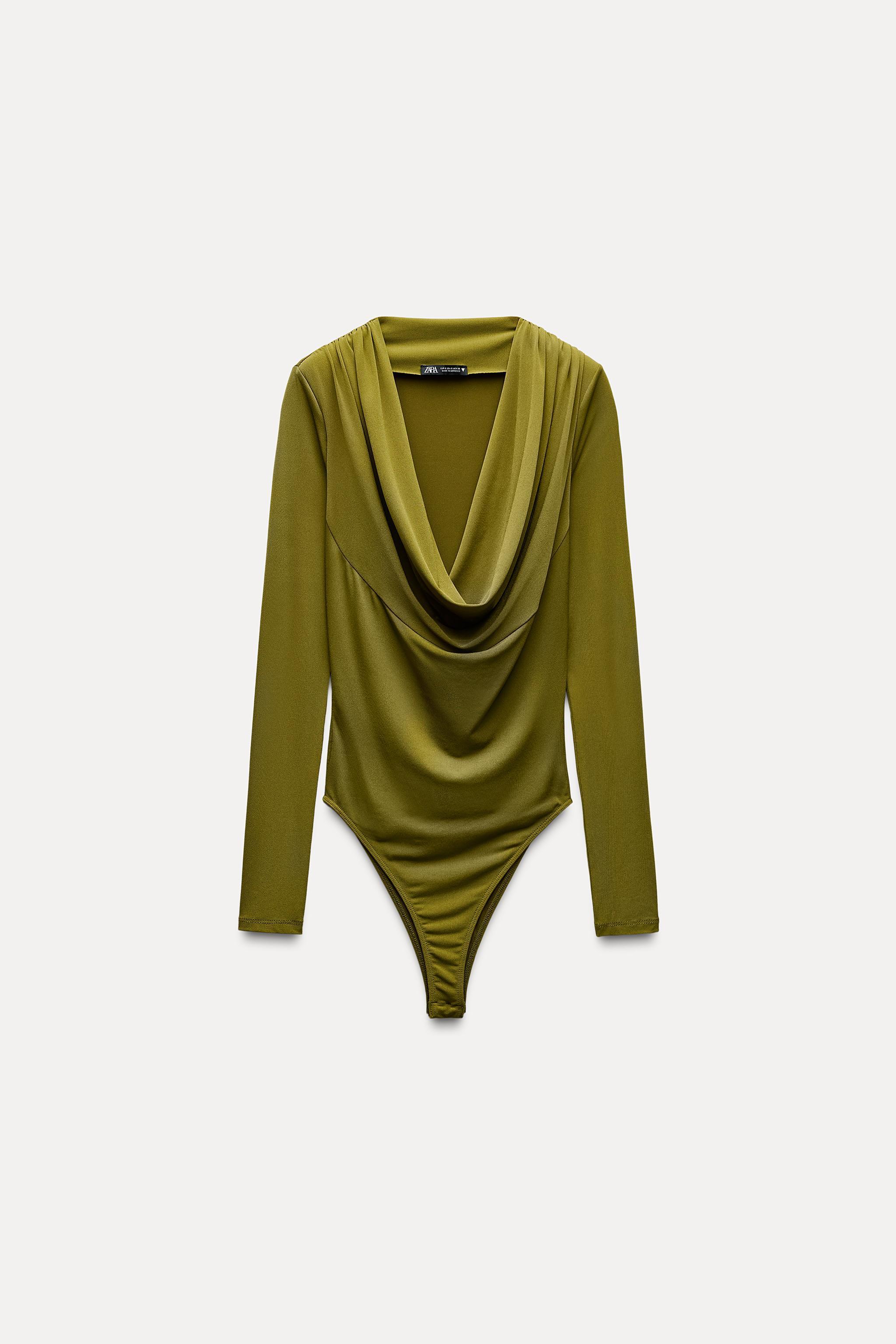 SHOULDER PAD DRAPED BODYSUIT Product Image