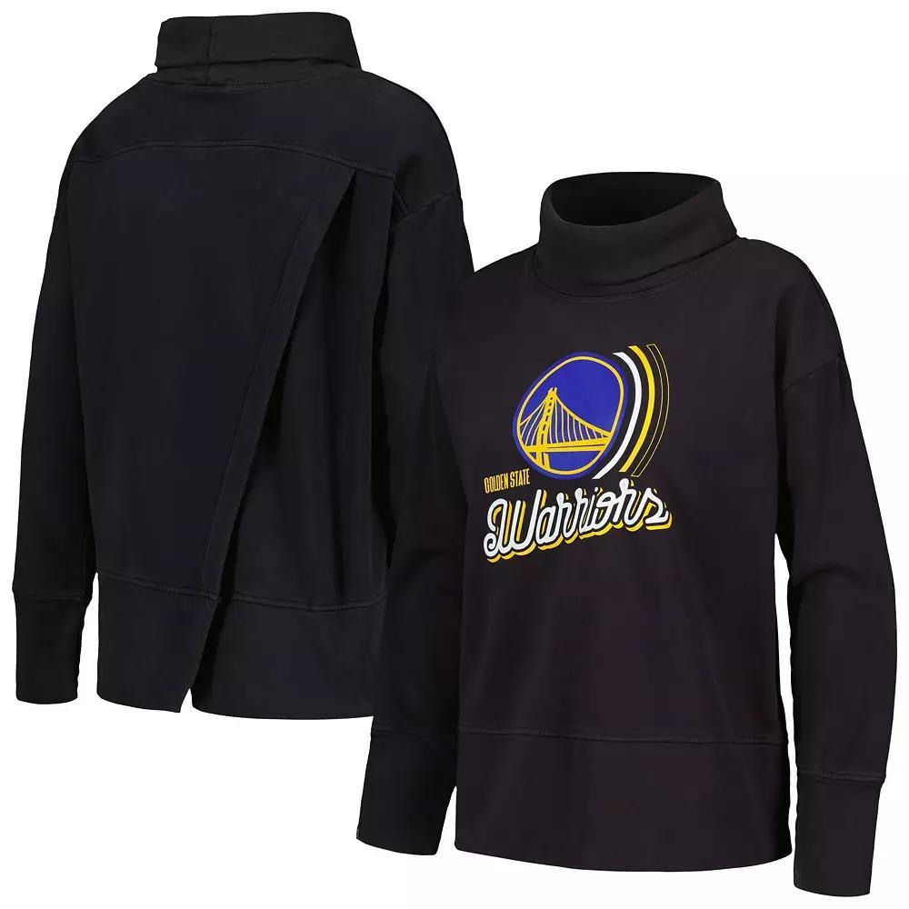 Women's Levelwear Black Golden State Warriors Sunset Pullover Sweatshirt,  Product Image