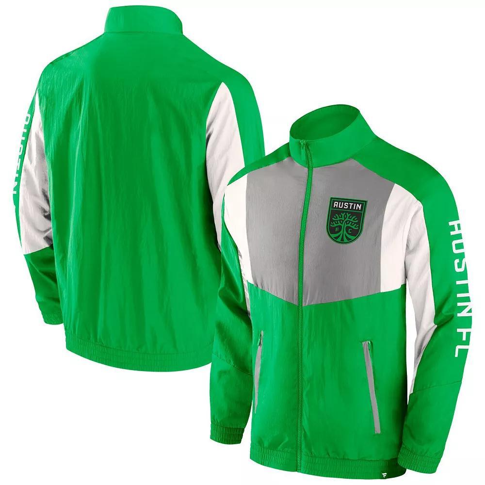 Men's Fanatics Branded  Black Austin FC Net Goal Raglan Full-Zip Track Jacket, Size: XL, Afc Black Product Image
