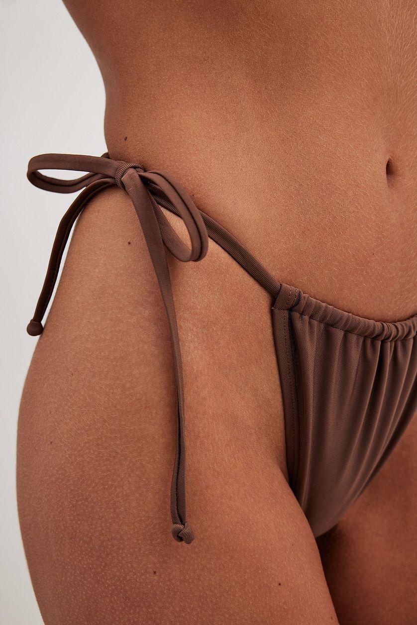 Drawstring Tie High Cut Bikini Panty Product Image