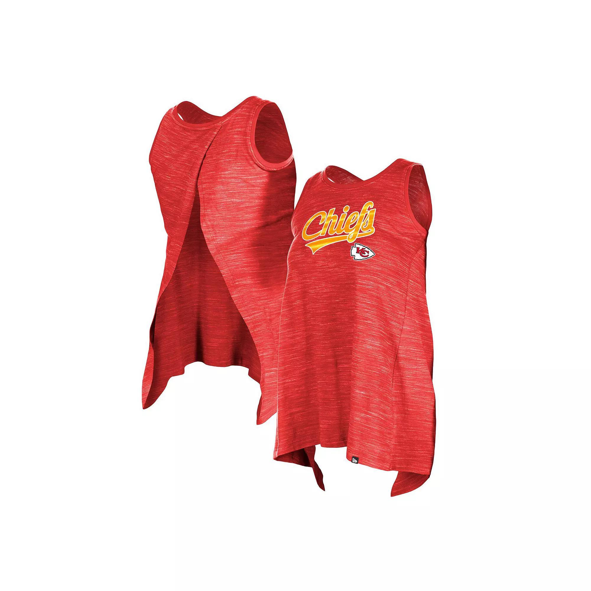 Women's New Era  Red Kansas City Chiefs  Space Dye Active Tank Top, Size: XL Product Image