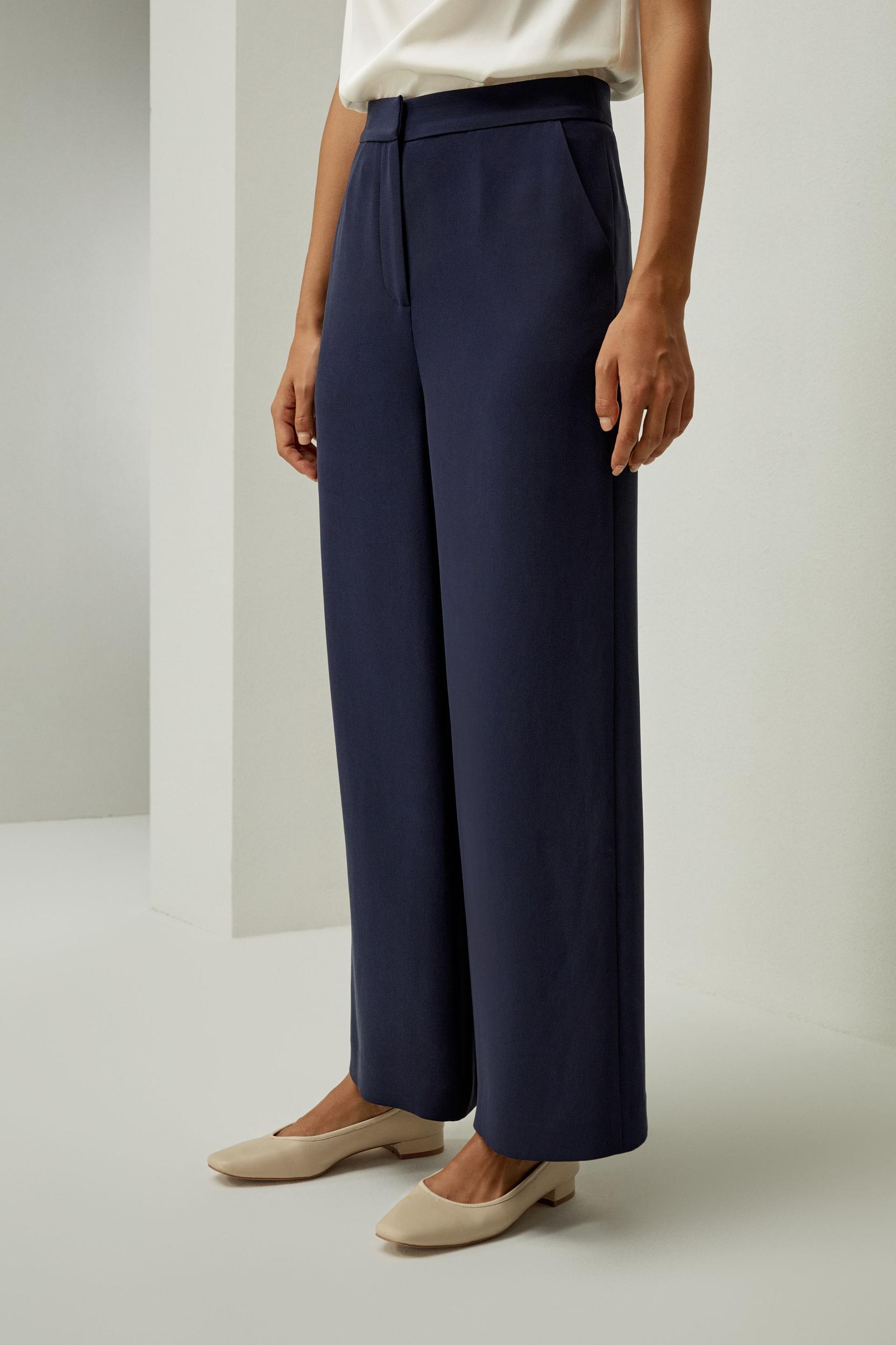 LILYSILK Silk Trousers - Womens - Royal Blue 100% Organic Silk - High-Quality Wide Leg Pants 16 Product Image