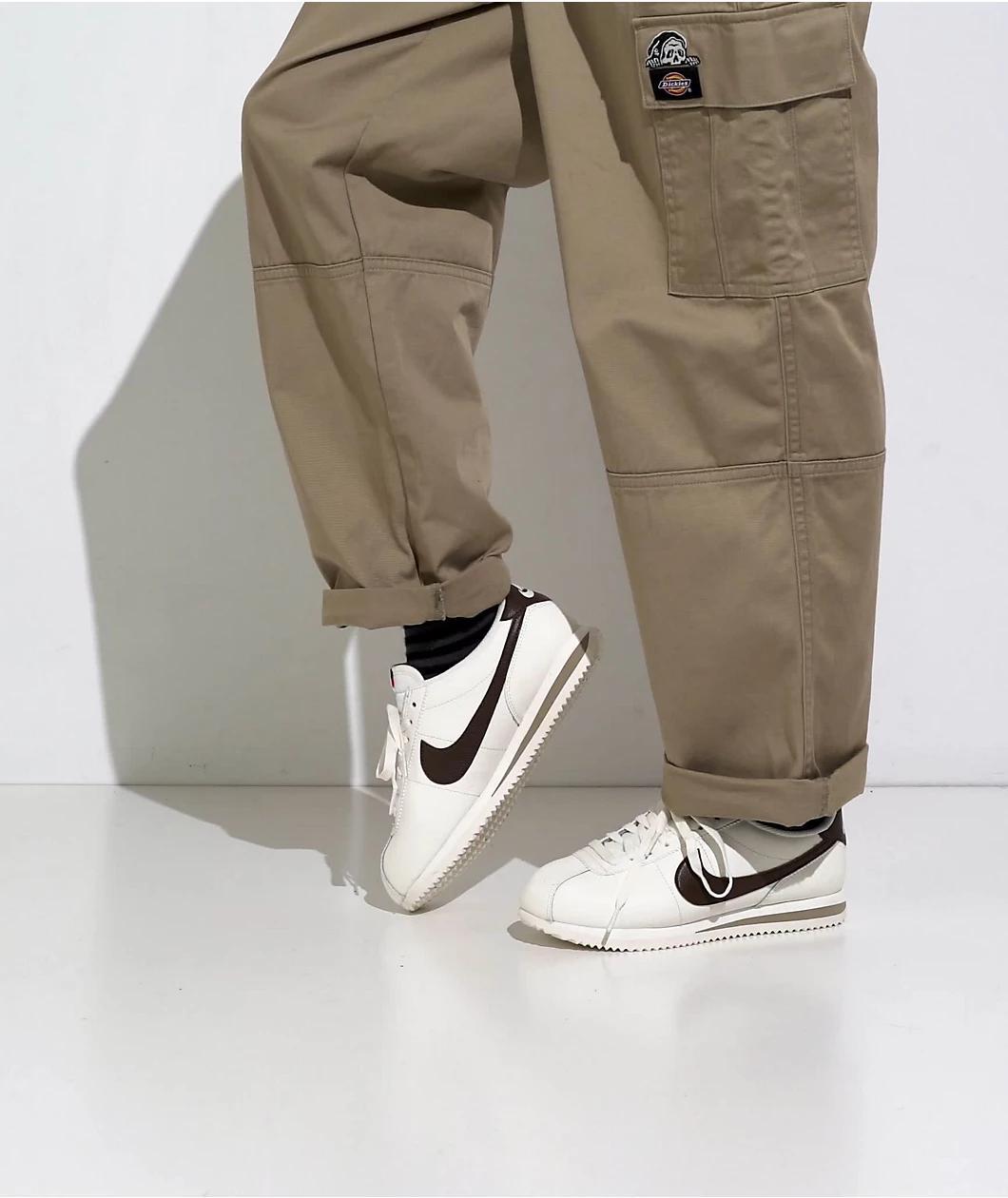 Nike Cortez Cream and Brown Shoes Product Image