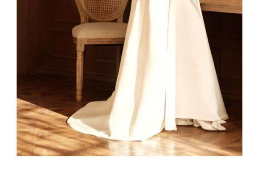 Sleeveless Crew Neck Plain Maxi A-Line Dress Product Image