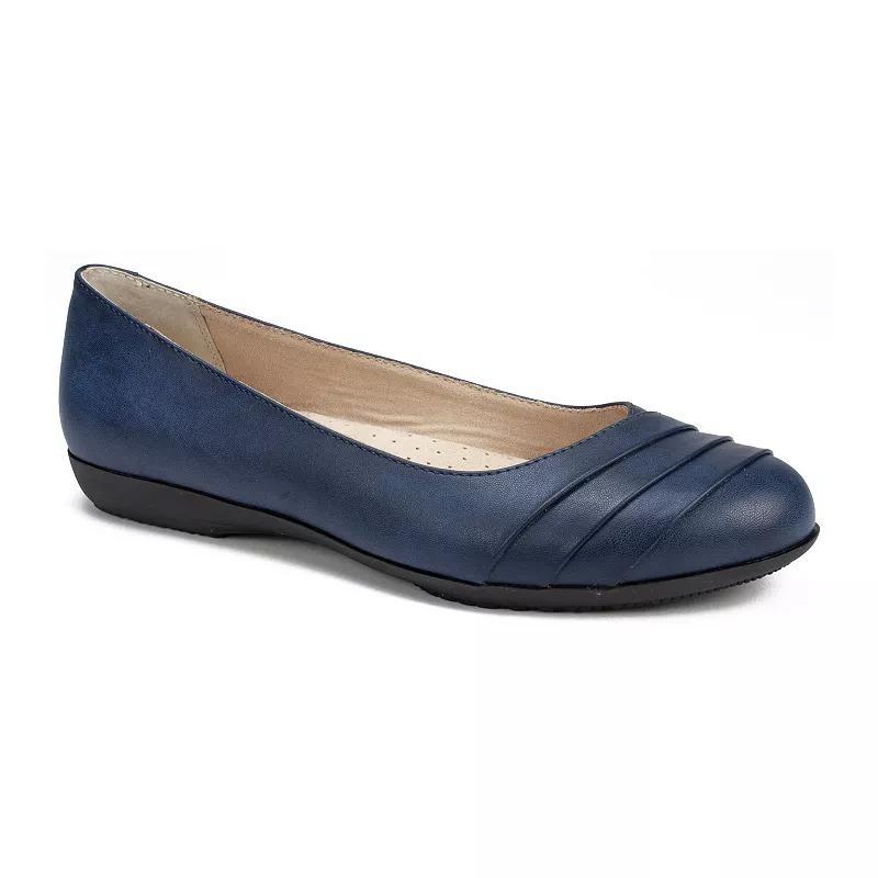 Cliffs by White Mountain Clara Womens Ballet Flats Blue Burnished Smo Product Image