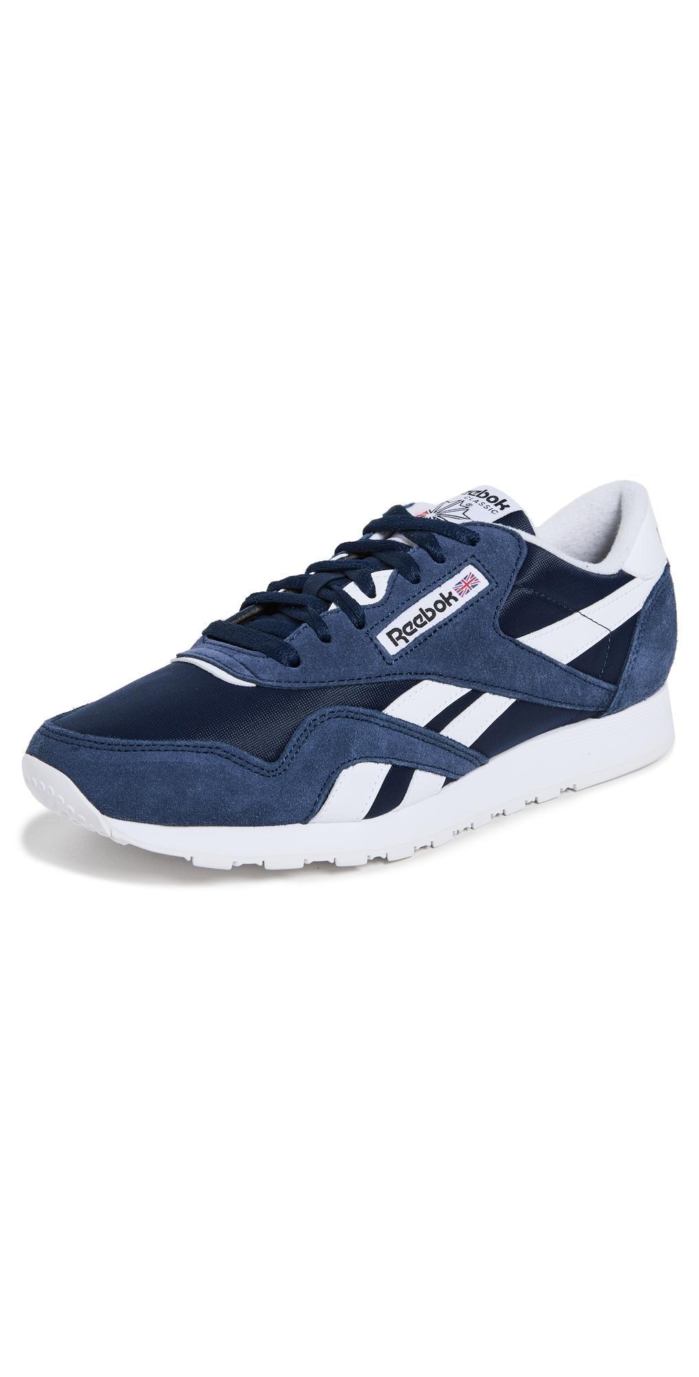 Reebok Classic Nylon Sneakers Navy/White/White 9 Product Image