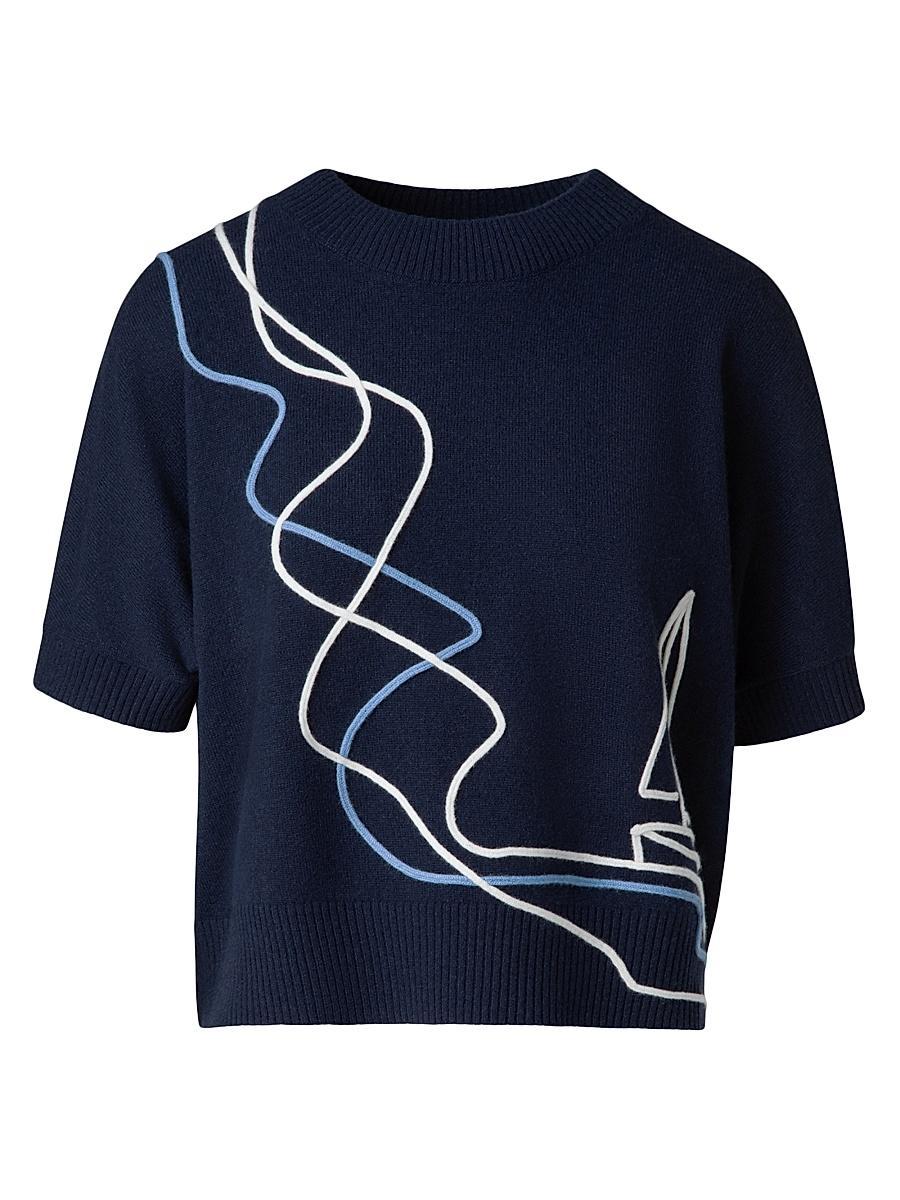 Womens Sailboat Wool-Cashmere Sweater Product Image