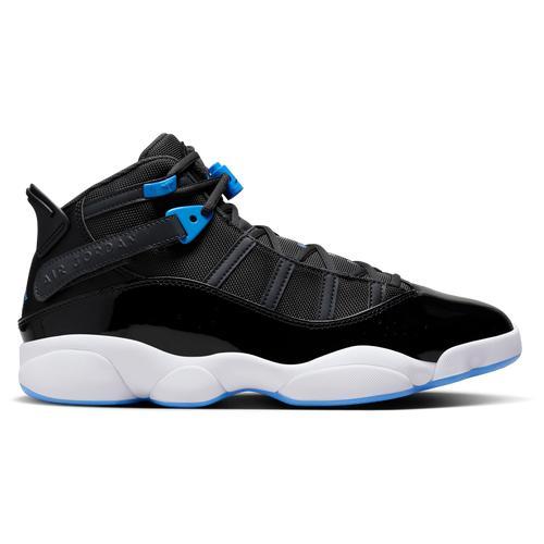 Jordan Mens Jordan 6 Rings - Mens Shoes Black/Blue/Grey Product Image