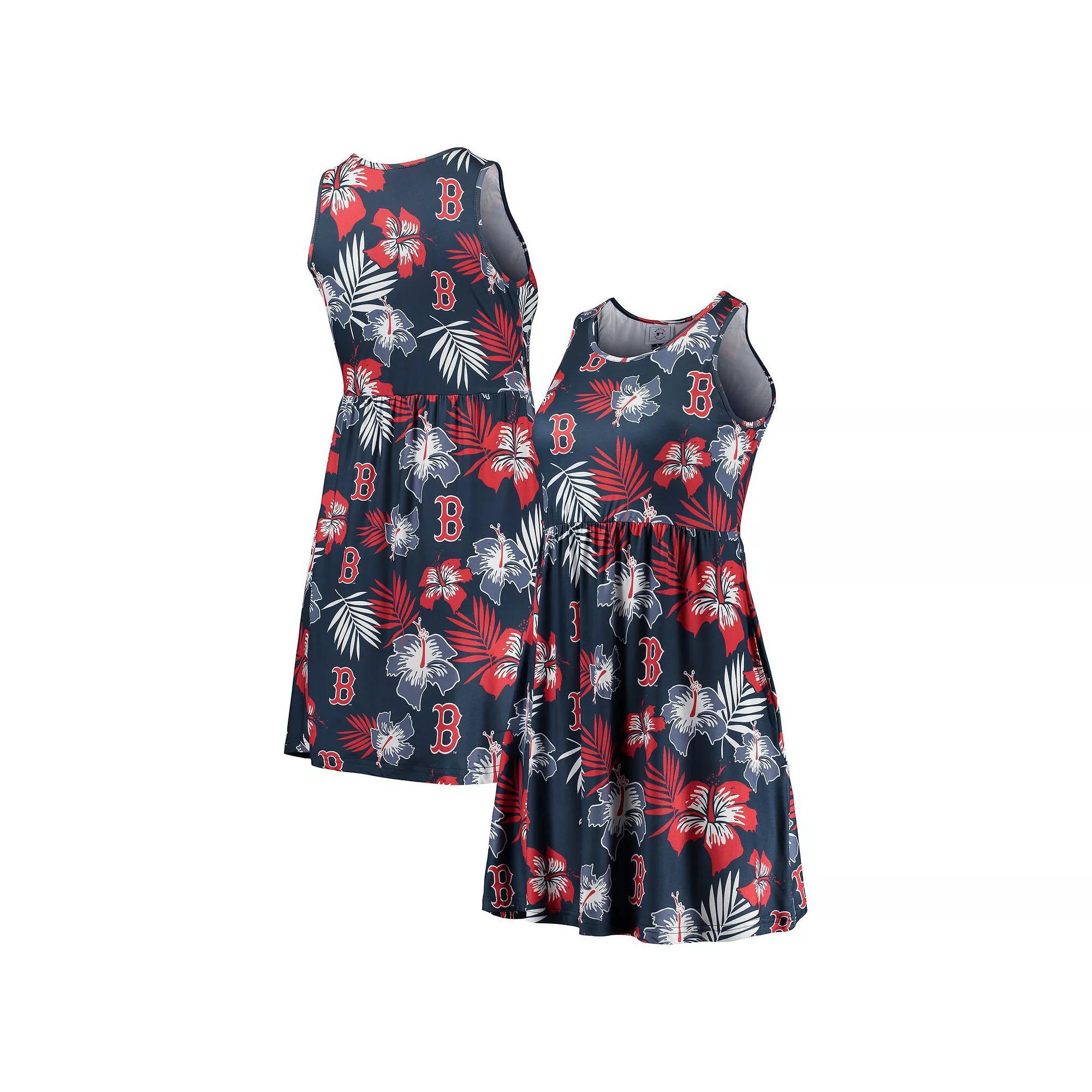 Women's FOCO Navy Boston Red Sox Floral Sundress, Size: Small, Blue Product Image