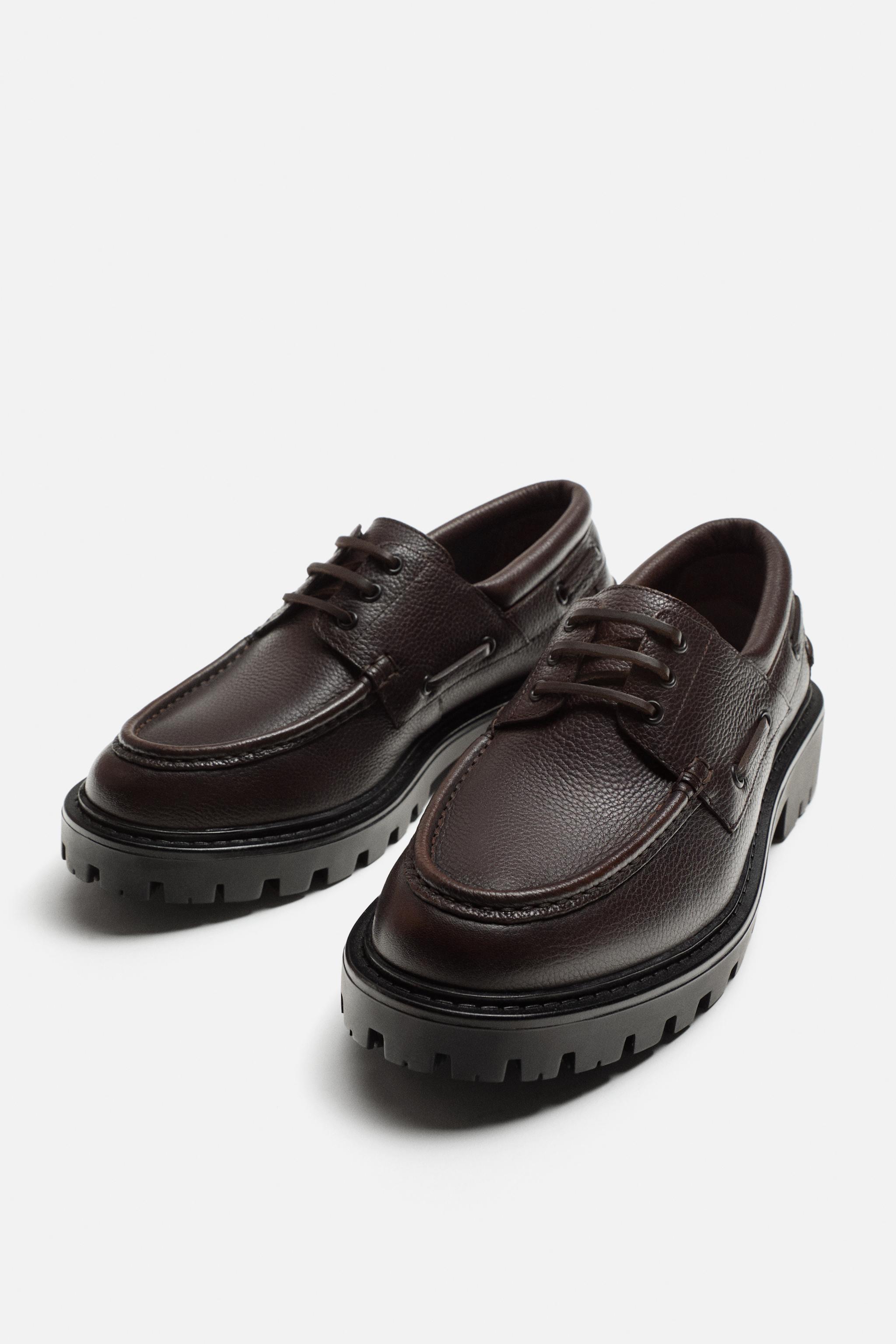 LEATHER BOAT SHOES Product Image