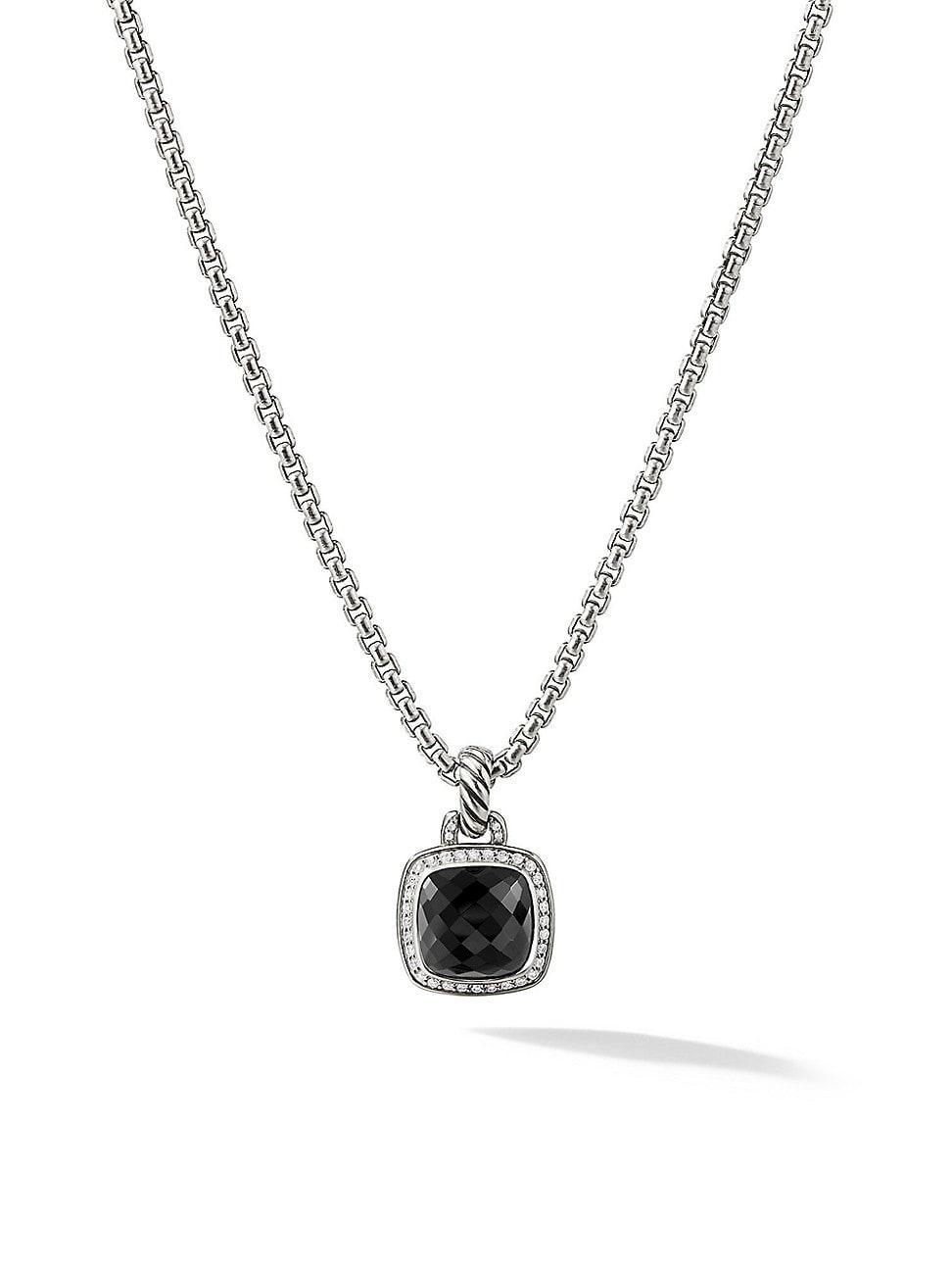 Albion Pendant with Diamonds in Silver, 15.3mm Product Image