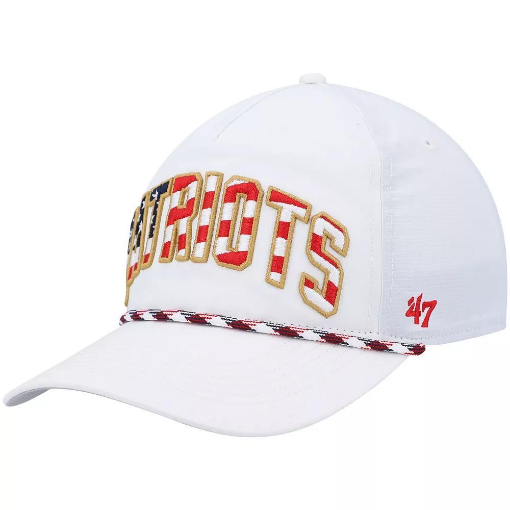 Men's '47 White New England Patriots Hitch Stars and Stripes Trucker Adjustable Hat Product Image