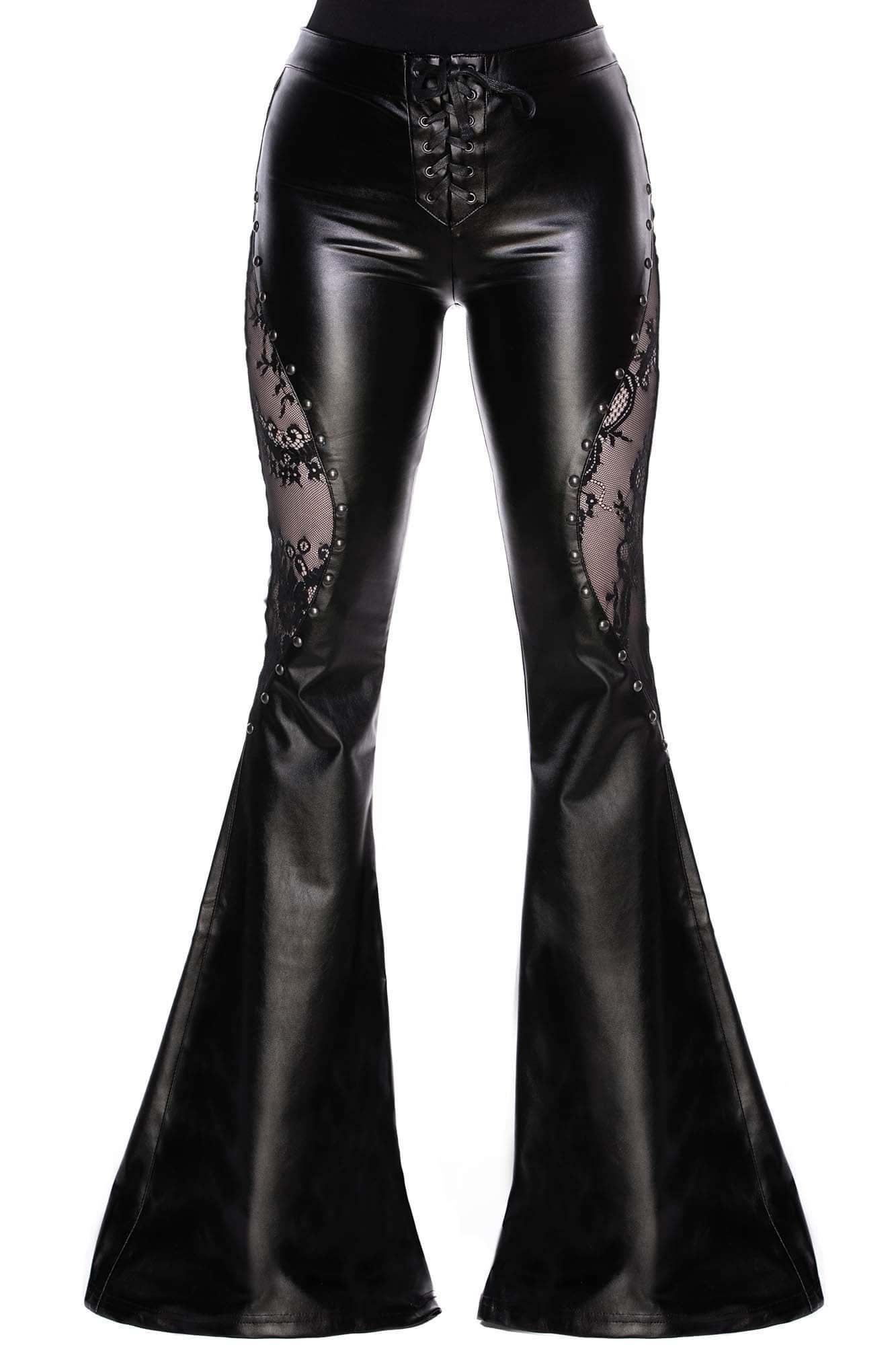 Sable Lace Flares / Black / 77% Viscose 20% Nylon 3% Elastane Product Image