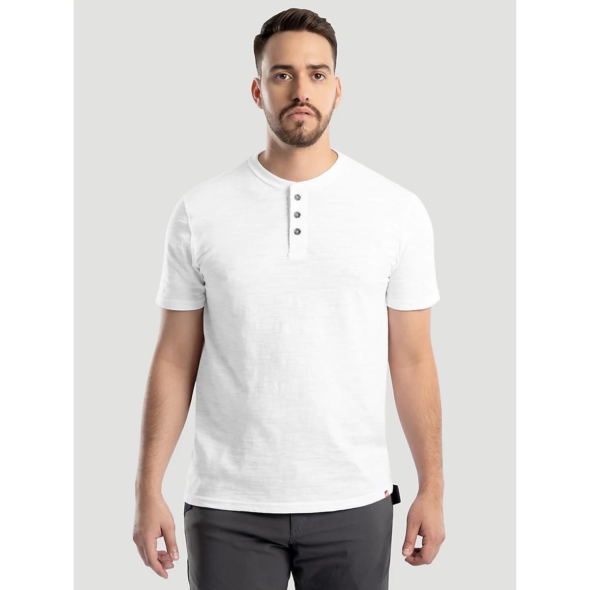 Men's Slub Knit Henley in Bright Product Image