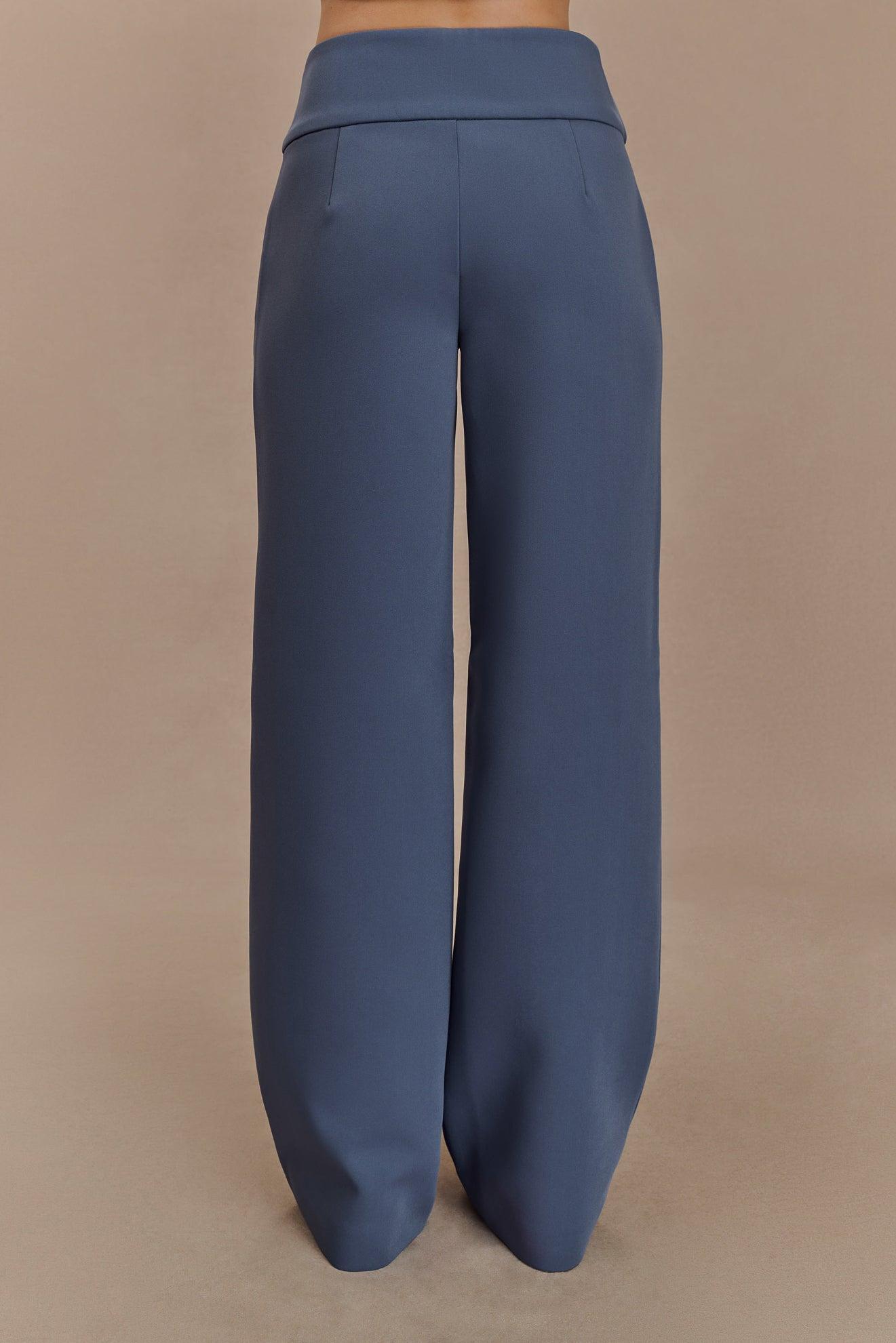 Lindie Straight Leg Suiting Pants - Steel Product Image